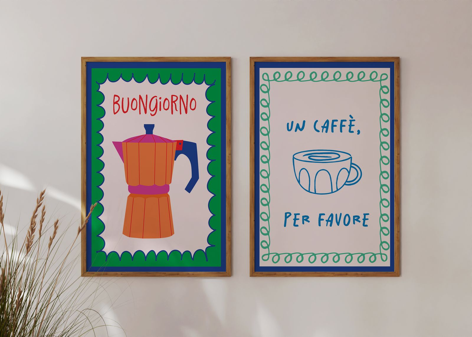 Poster - Kaffemorgon Set av 2