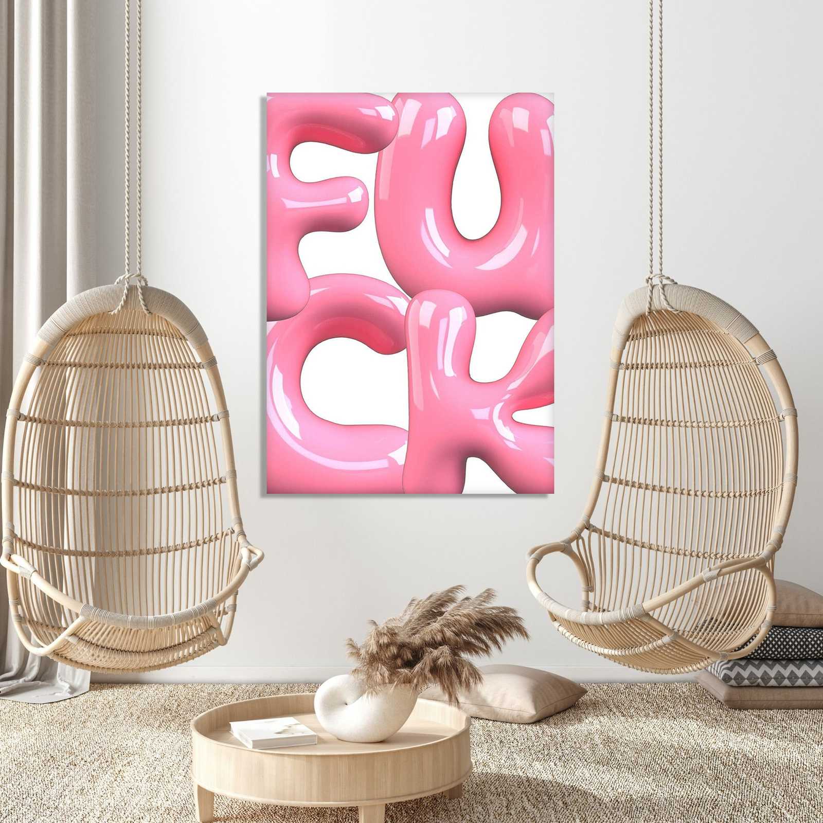 Djärv Rosa Textkonst Poster