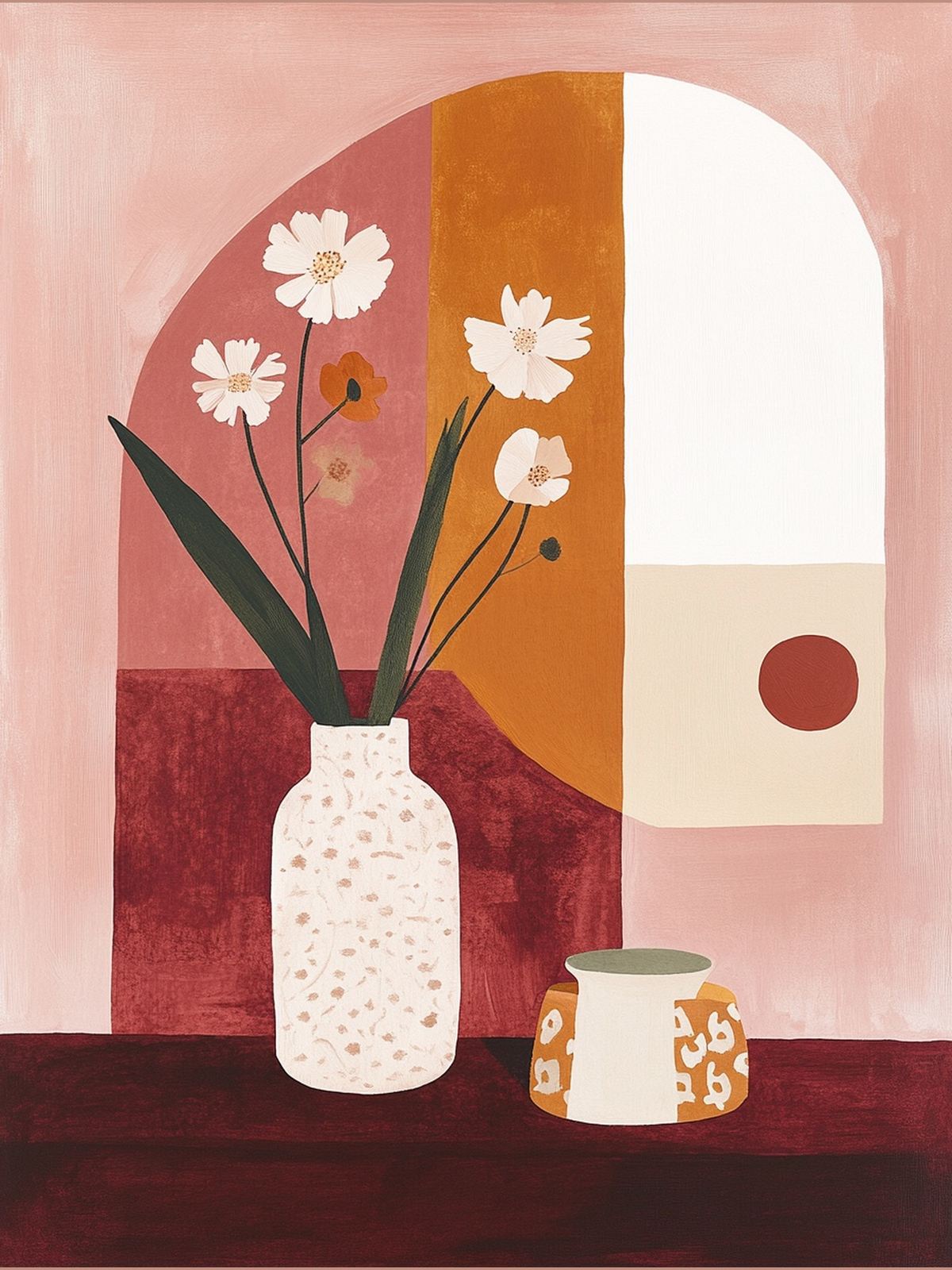 Poster - Abstrakt Blomvas
