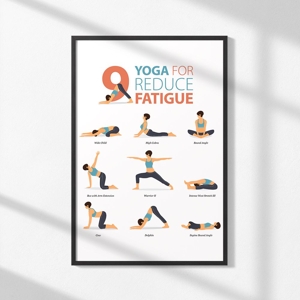 Poster - Yoga för att minska trötthet