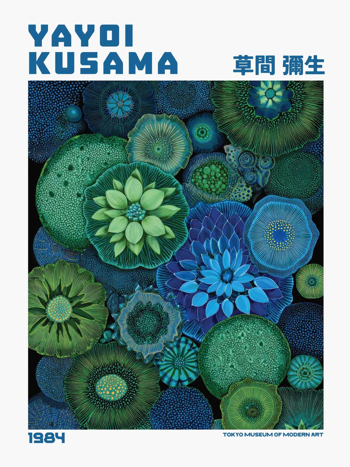 Poster - Yayoi Kusama Blommig 1984