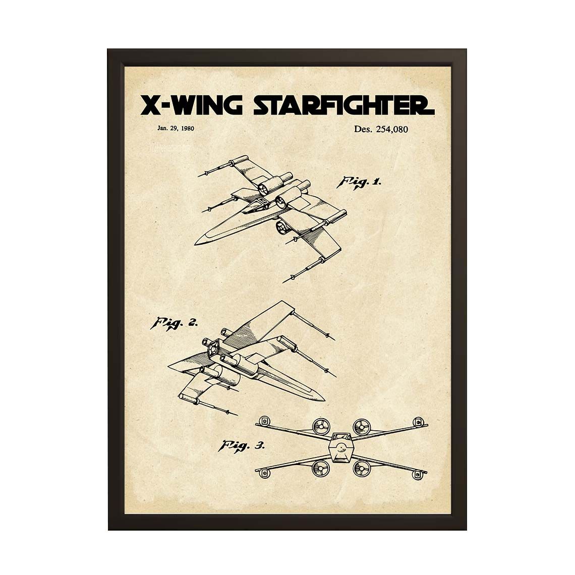 Patentritningsposter - X-Wing Starfighter