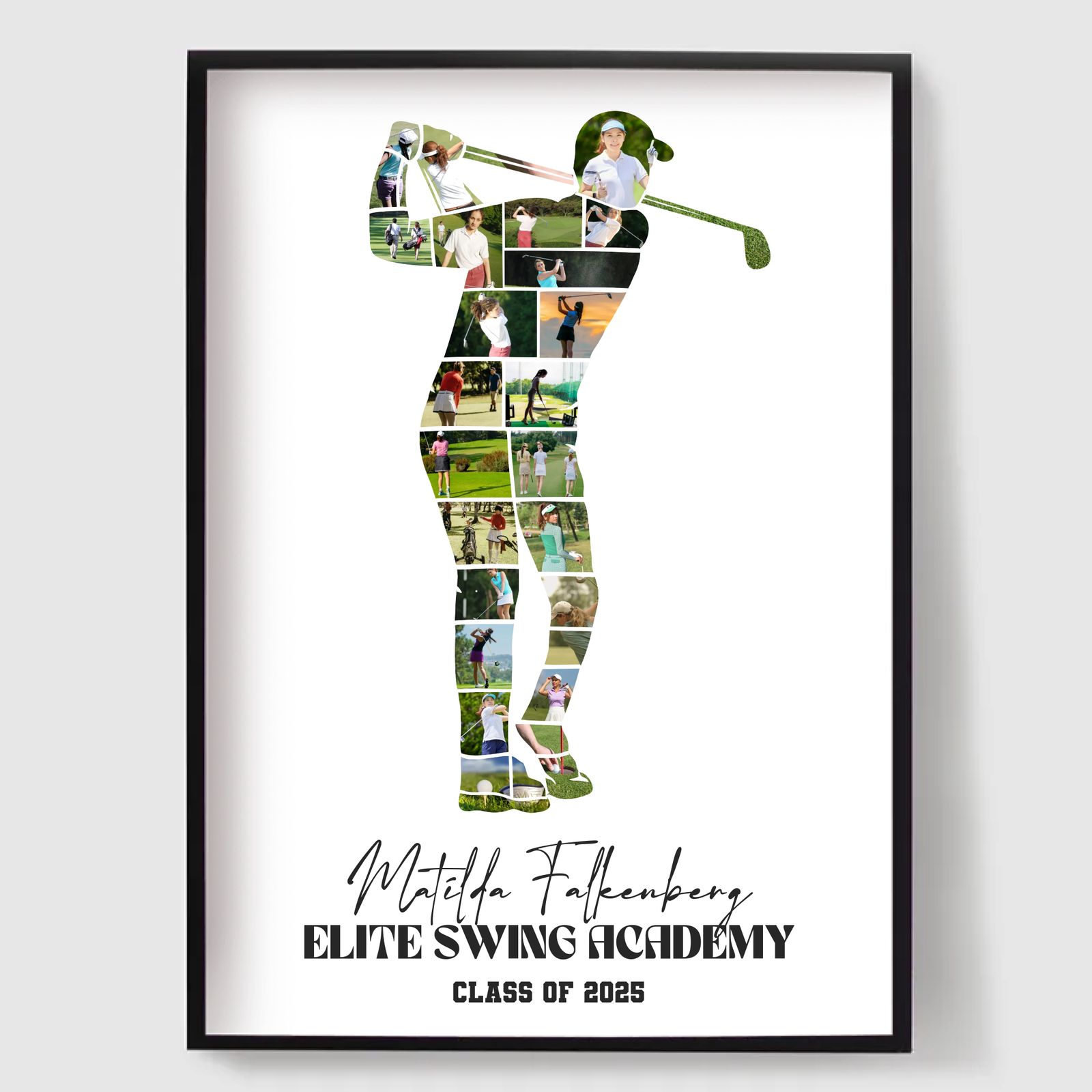Personlig Poster - Golfsving Fotokollage
