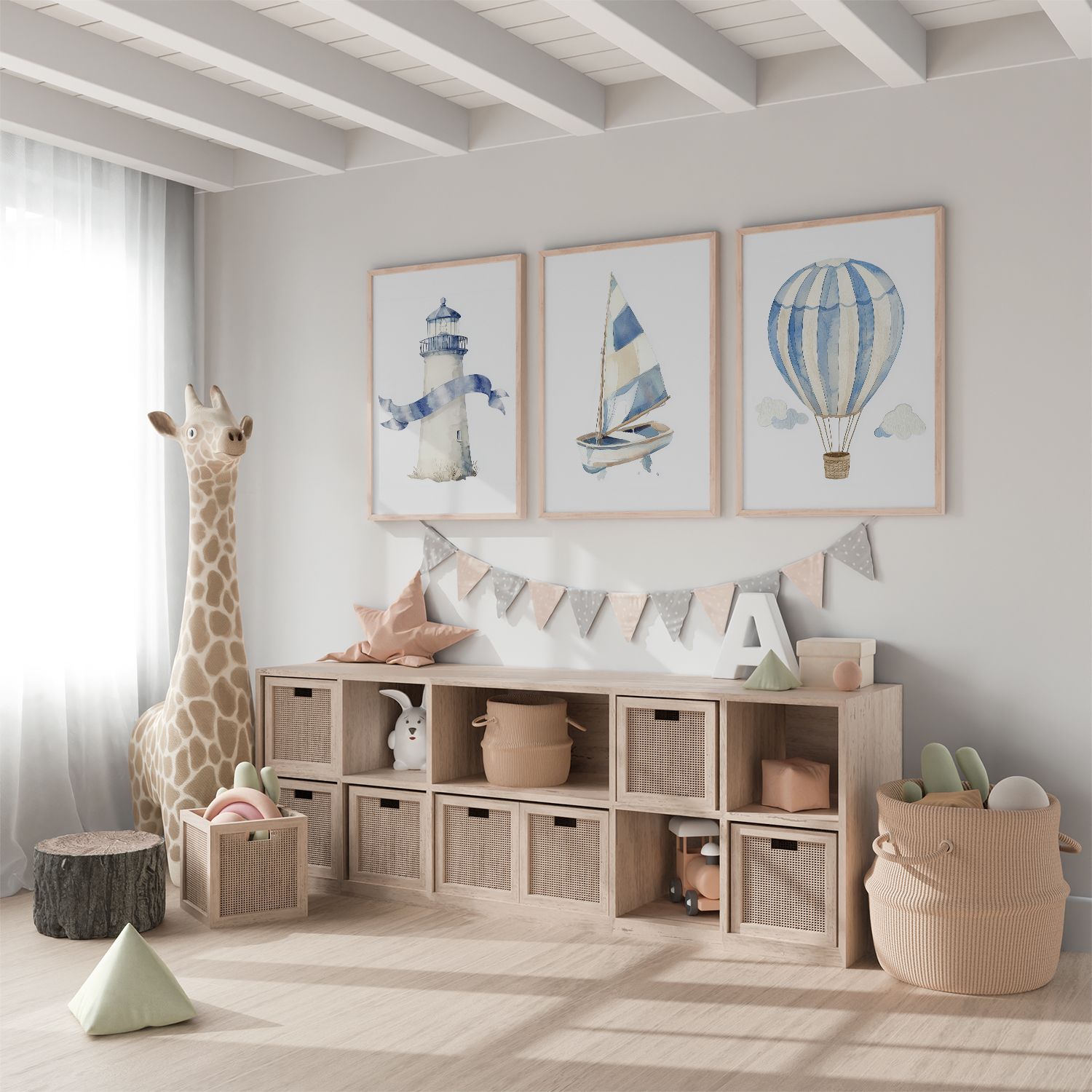 Poster - Nautiskt Äventyr / Set av 3