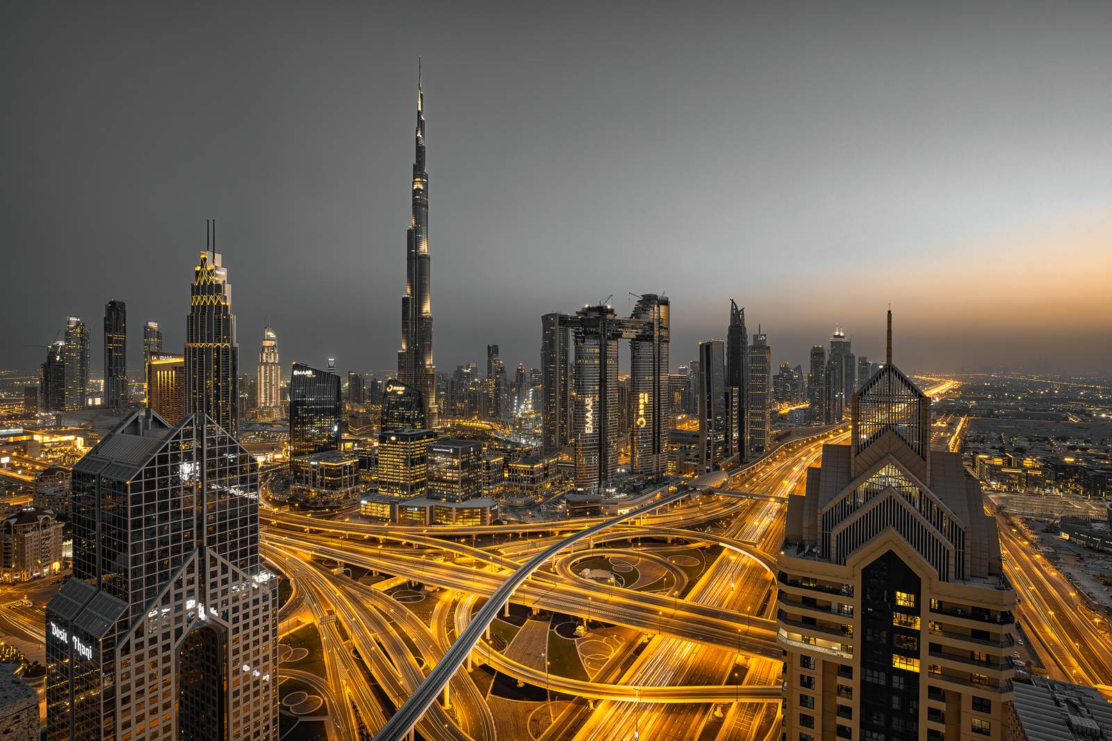 Poster - Dubais stadssilhuett
