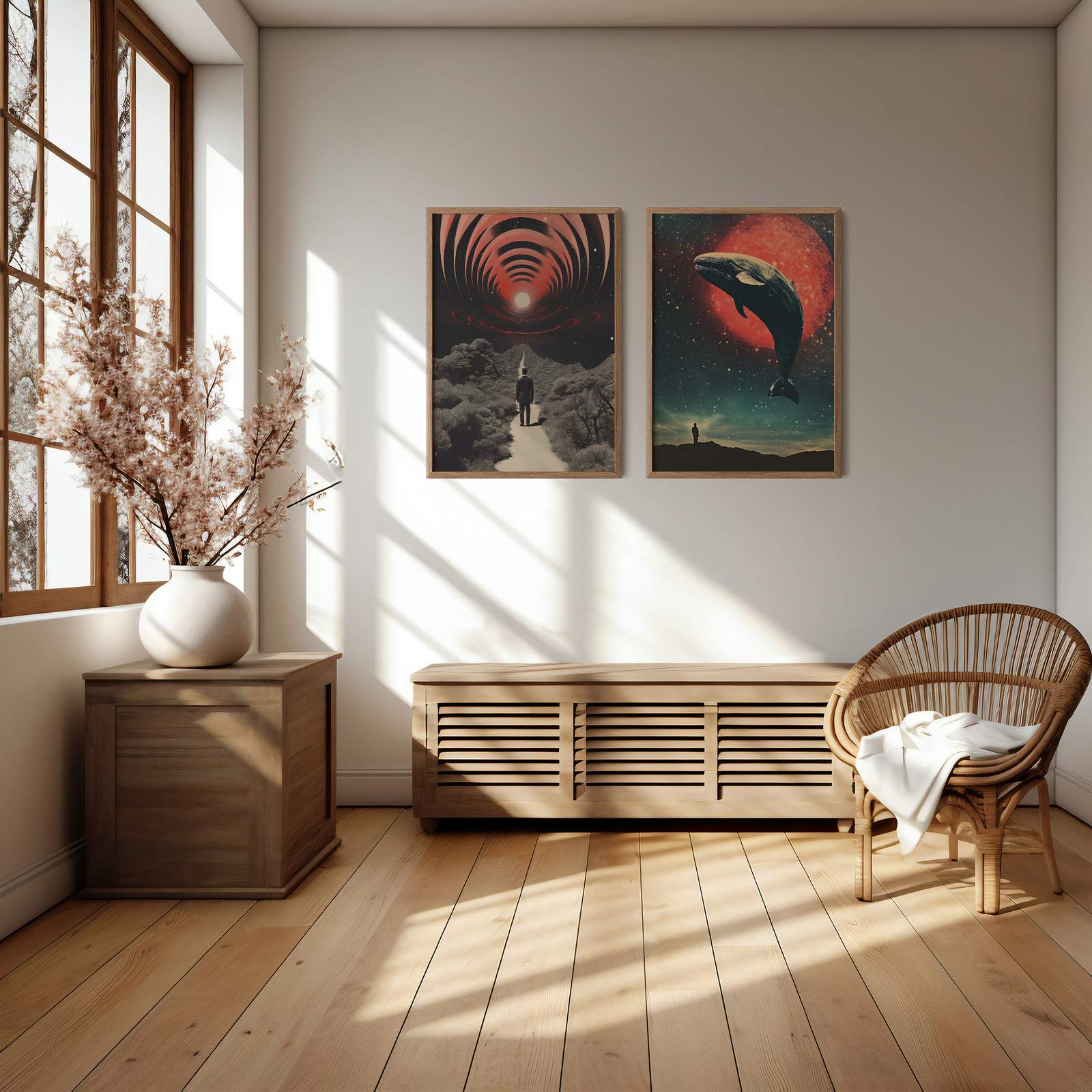 Poster - Surreal Whale och Journey / Set om 2