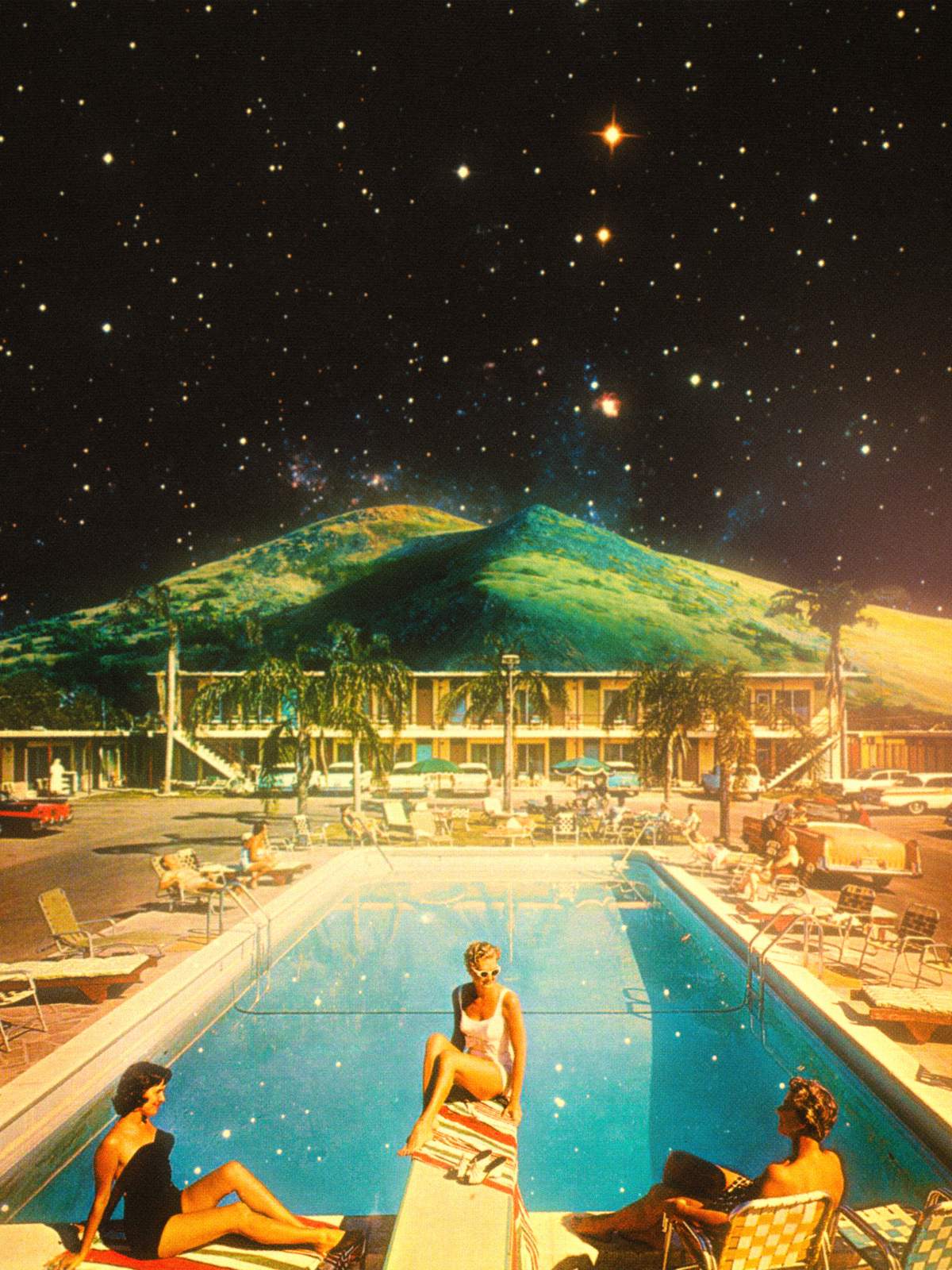 Affisch - Kosmiska Poolside