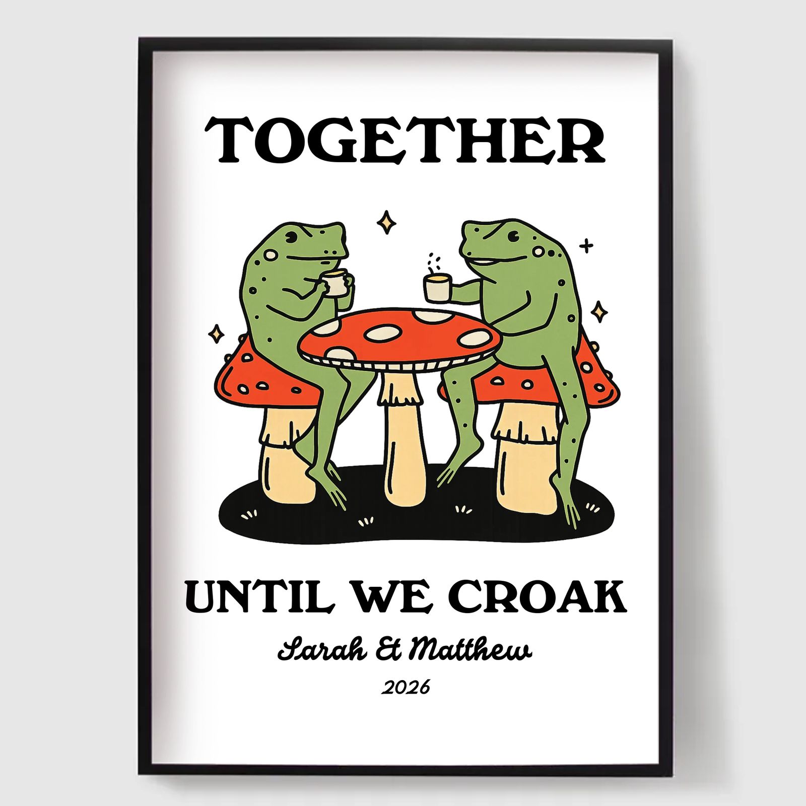 Personlig Poster - Grodillustration