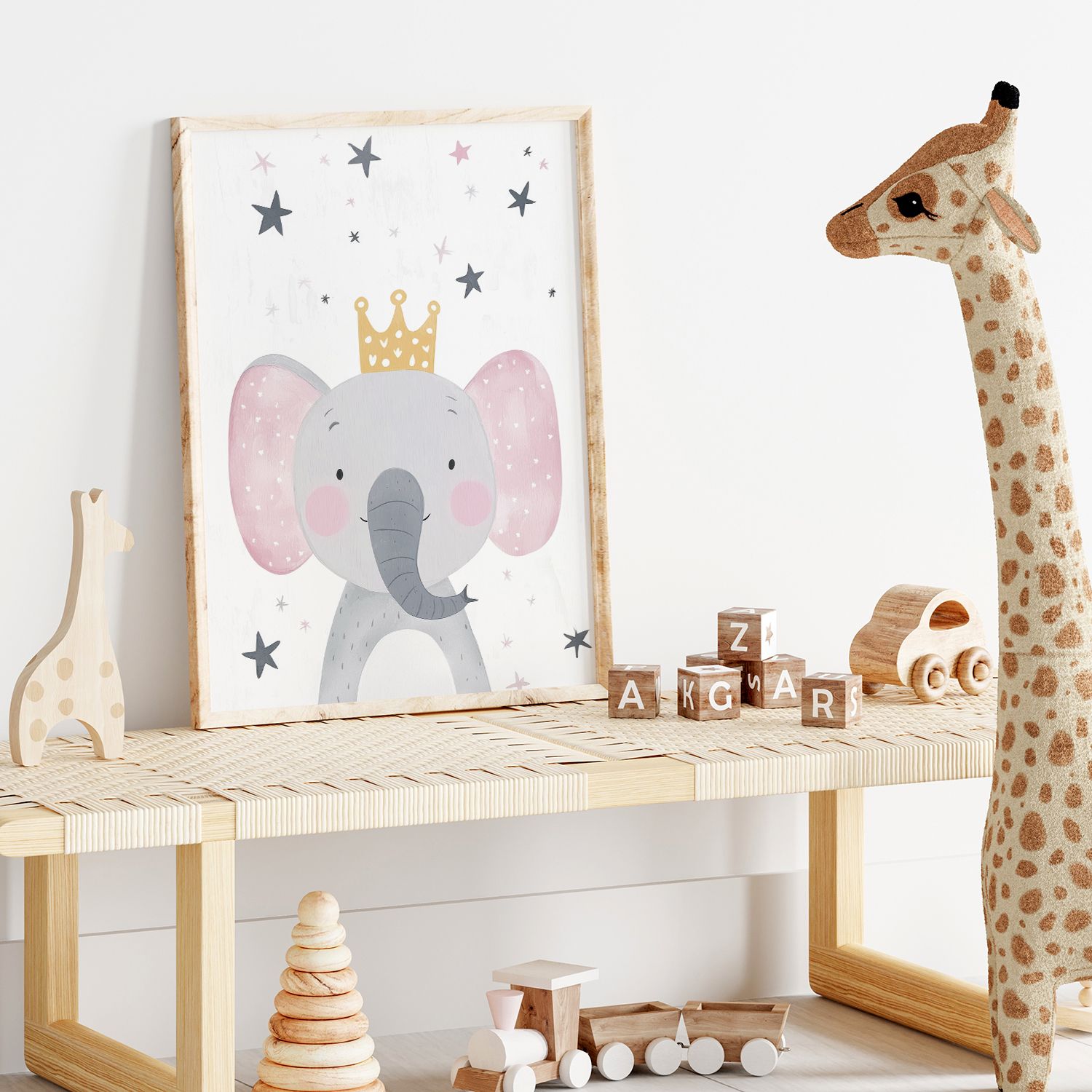 Poster - Elefant med krona