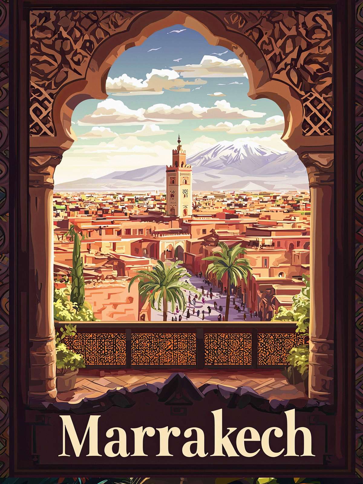 Poster - Marrakech Stadsbild