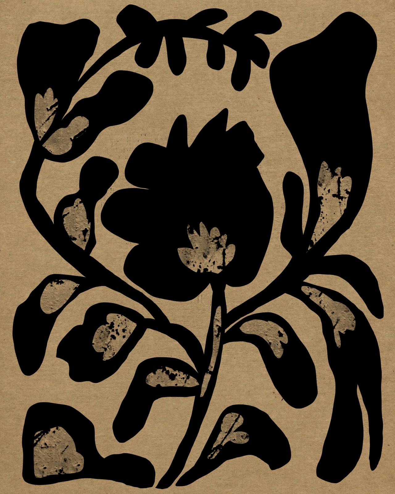 Poster - Abstrakt Blomdesign
