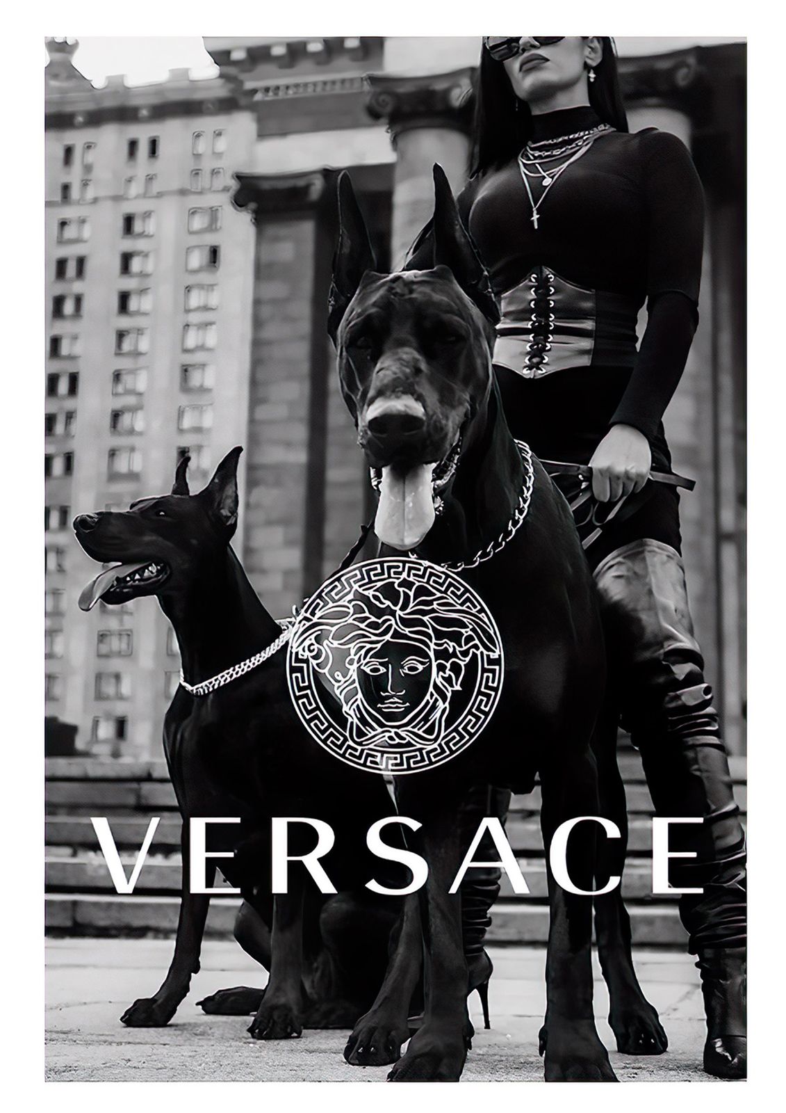 Versace svartvit affisch