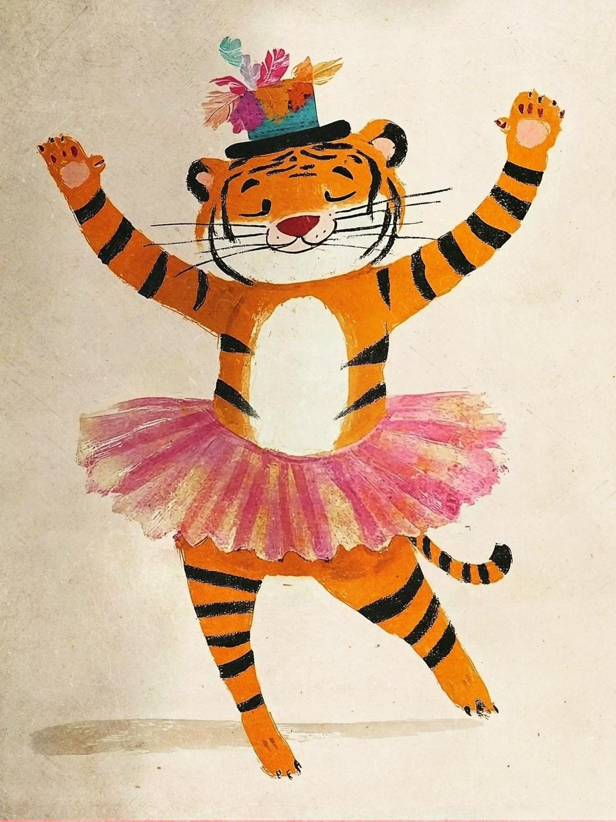Poster - Dansande Tiger