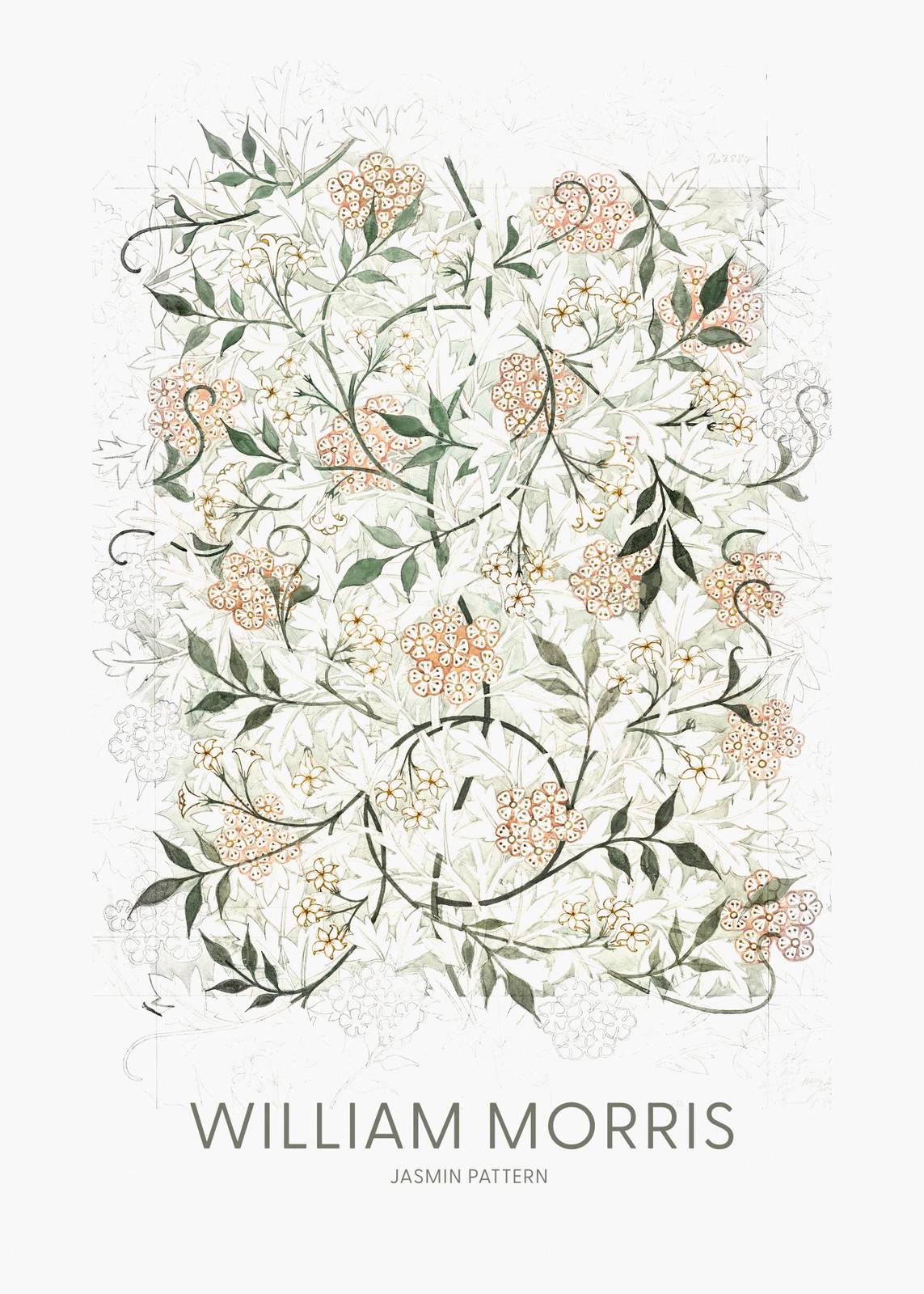 Poster - William Morris Jasmin-mönster