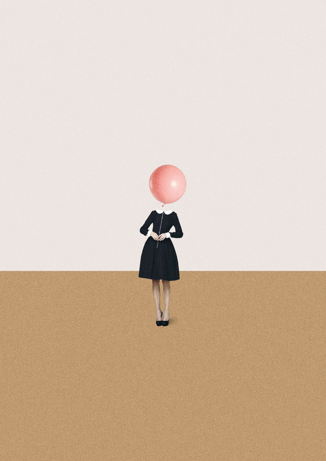 Poster - Minimalistisk Flicka Konstverk