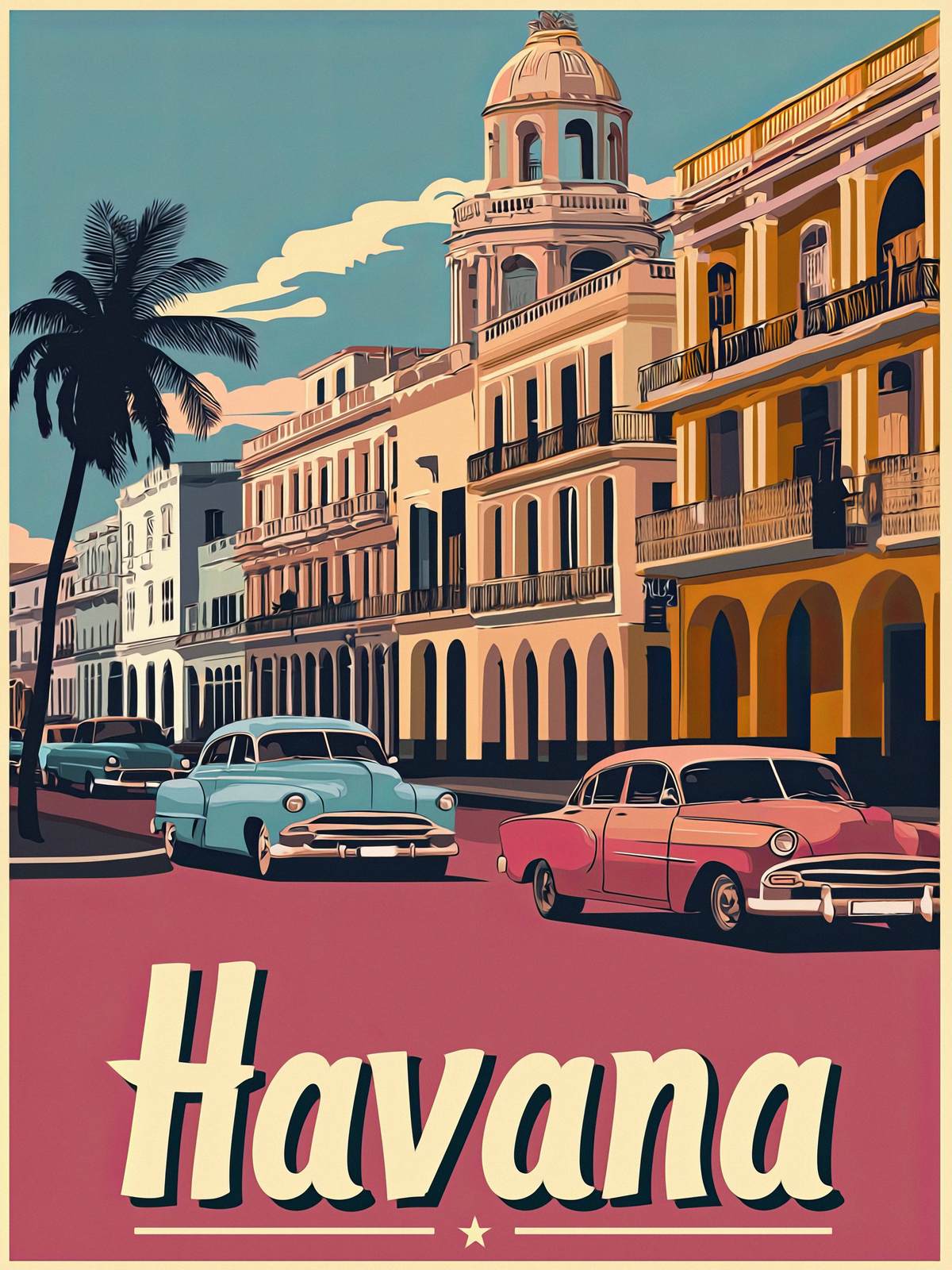Poster - Havana Stadsvy