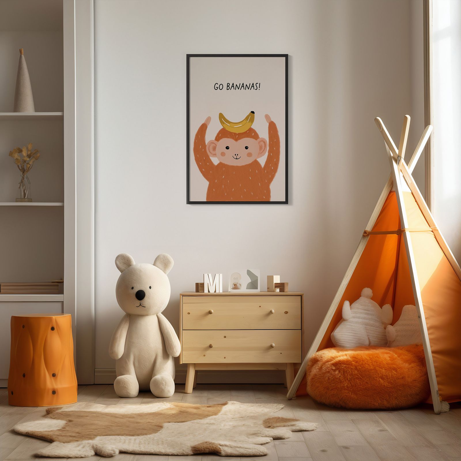 Poster - Gå Bananer Apa