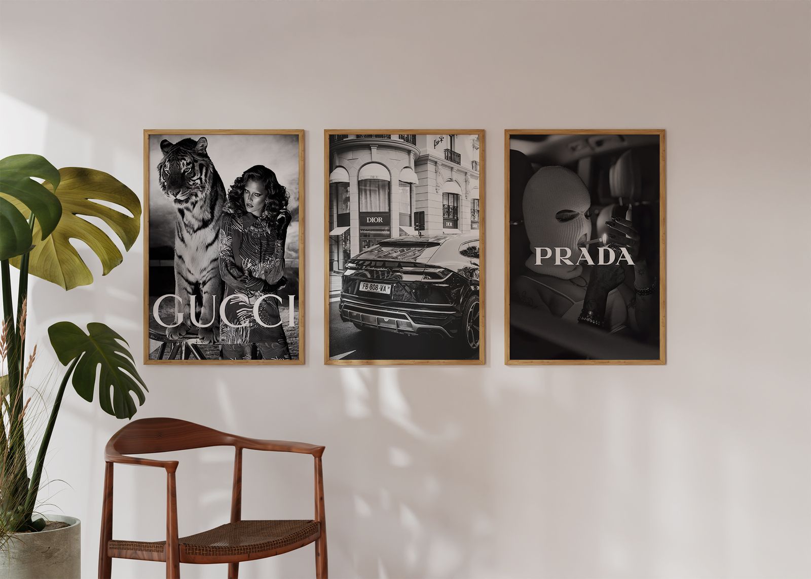 Poster - Gucci, Dior och Prada Set / Set av 3