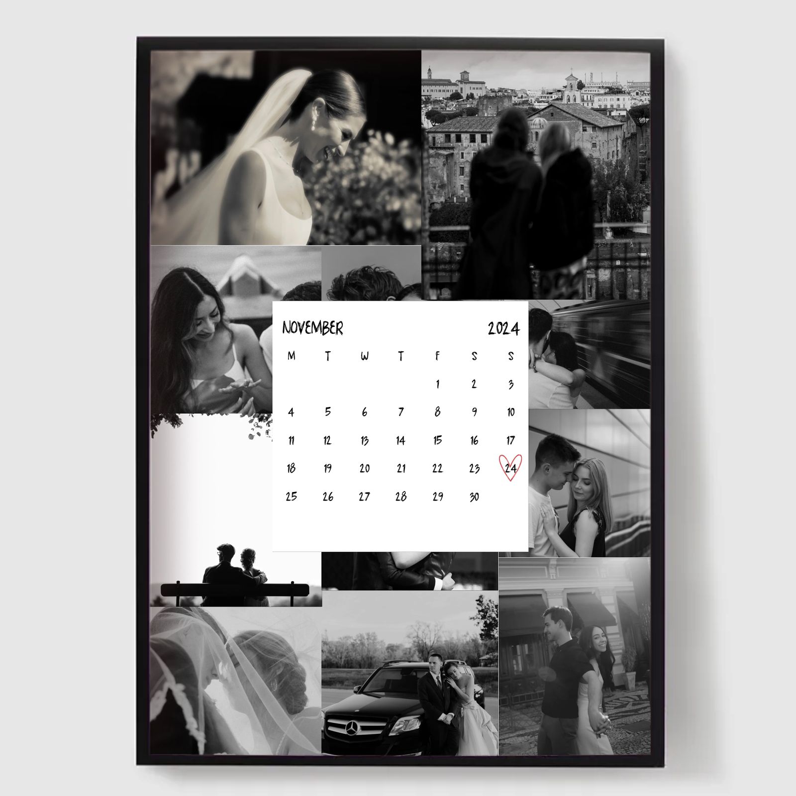 Personlig Poster - Jubileumskalender Fotokollage för Par
