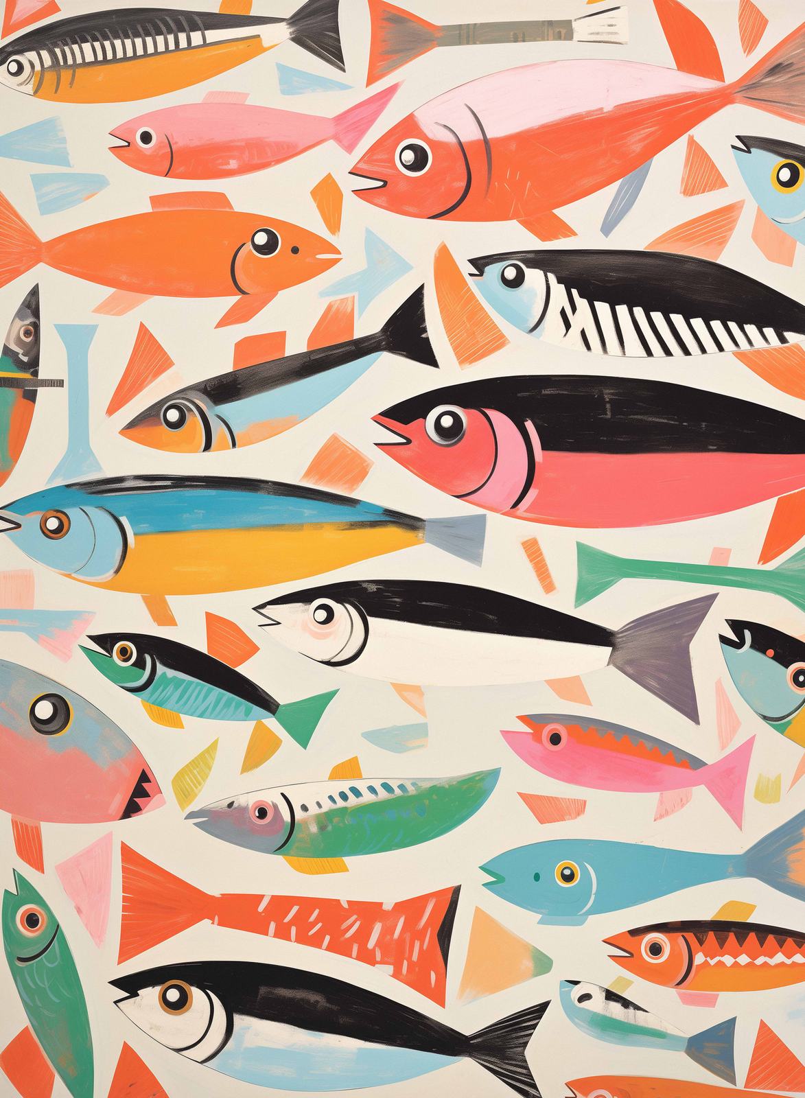 Poster - Färgglad Fiskdesign