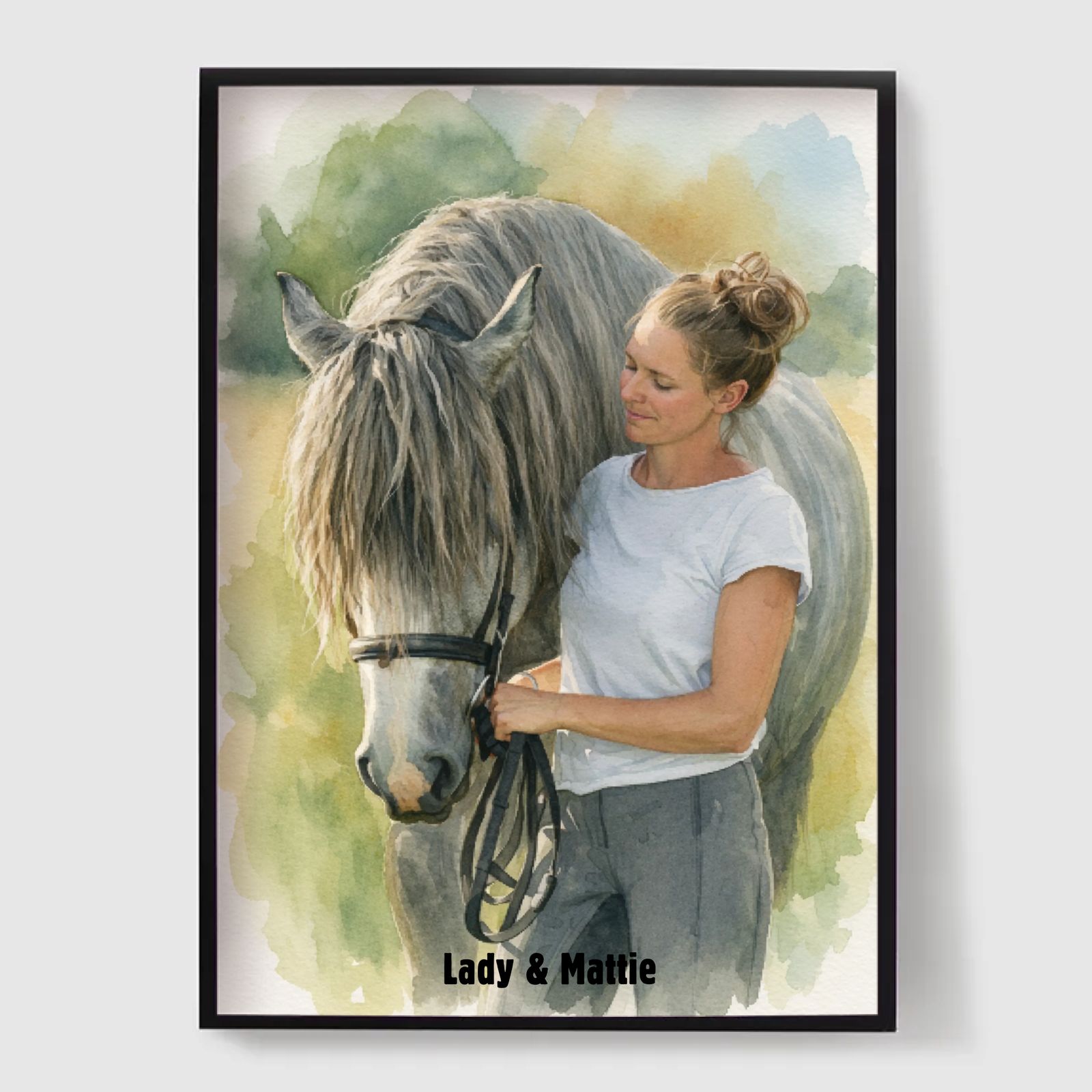 Personlig Poster – Kvinna och Häst - AI Poster
