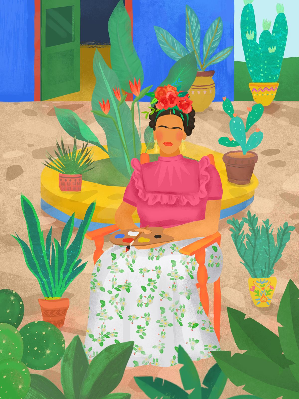 Poster - Frida Kahlo Trädgård