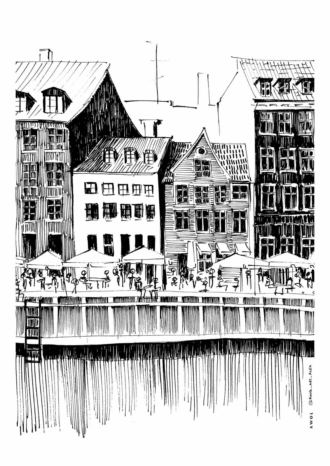 Poster - Arkitektonisk Stadssilhuett