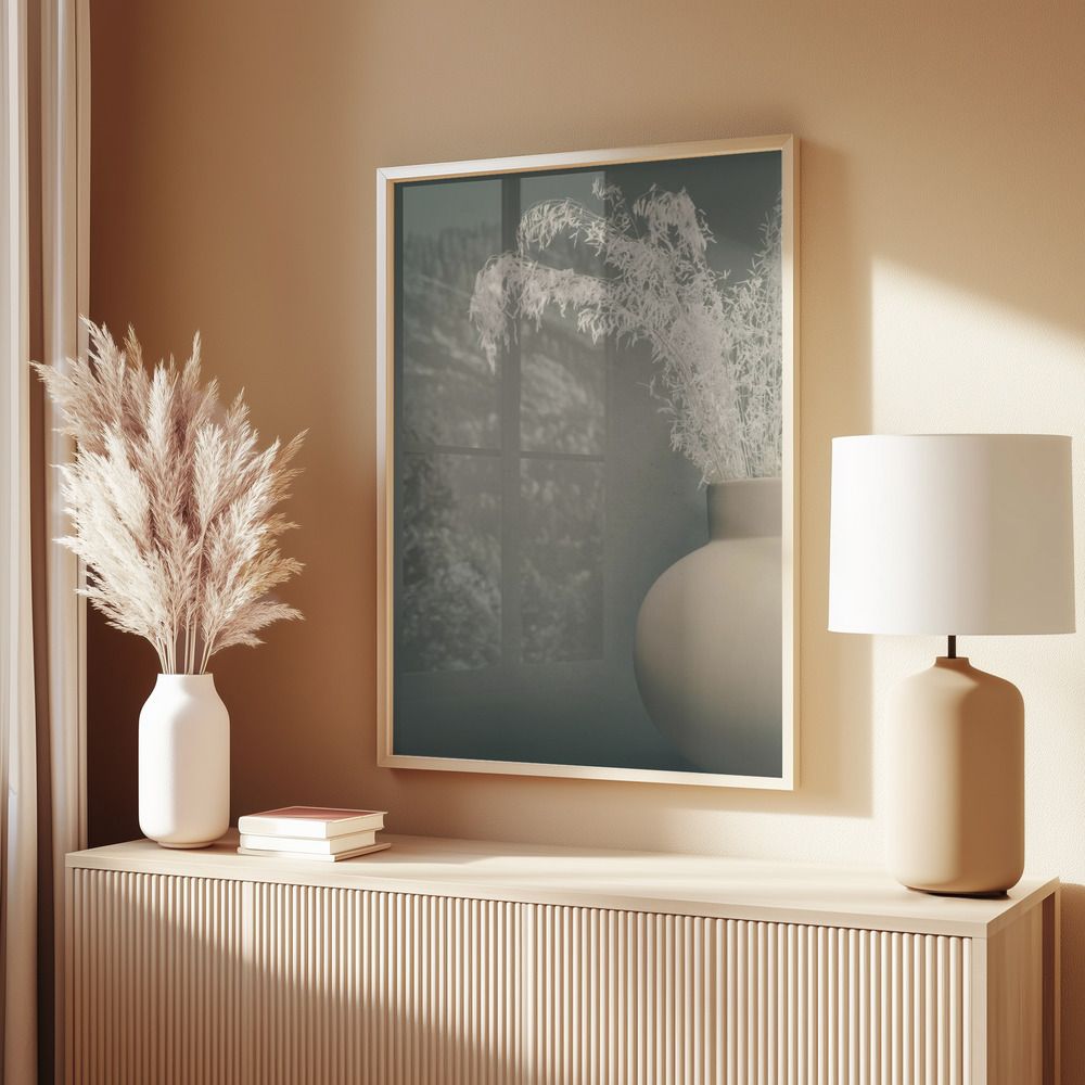 Poster - Vas med Pampasgräs