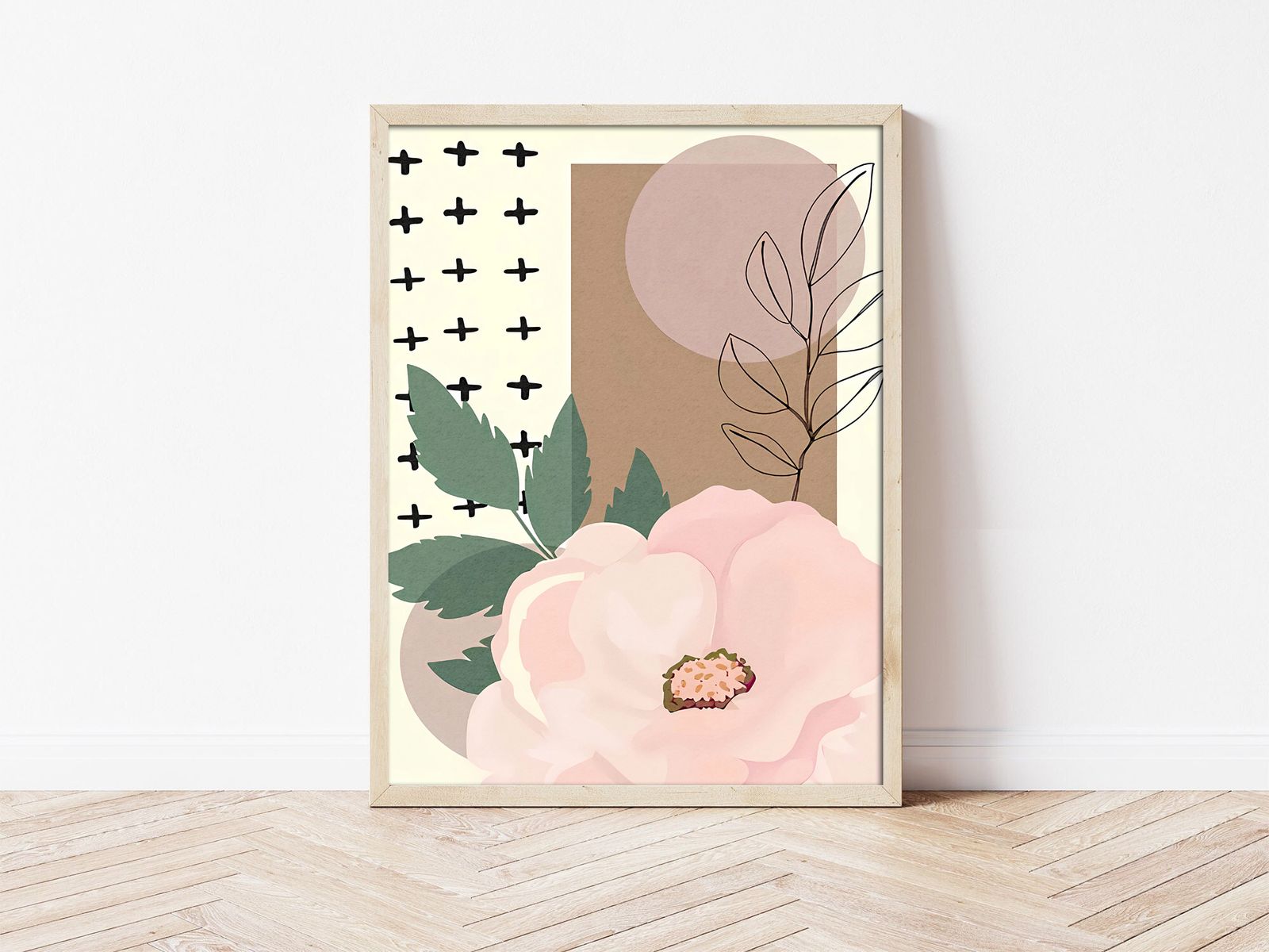 Abstrakt Blomsterkonst Affisch