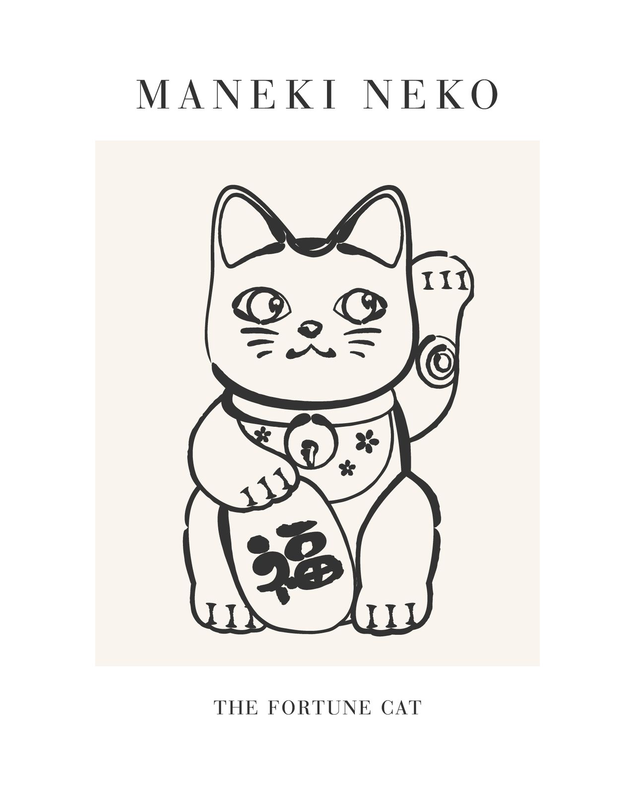 Poster - Maneki Neko Lyckokatt
