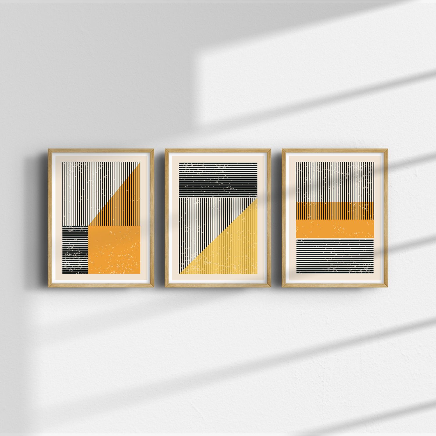 Poster - Geometrisk Abstrakt Konst / Set om 3