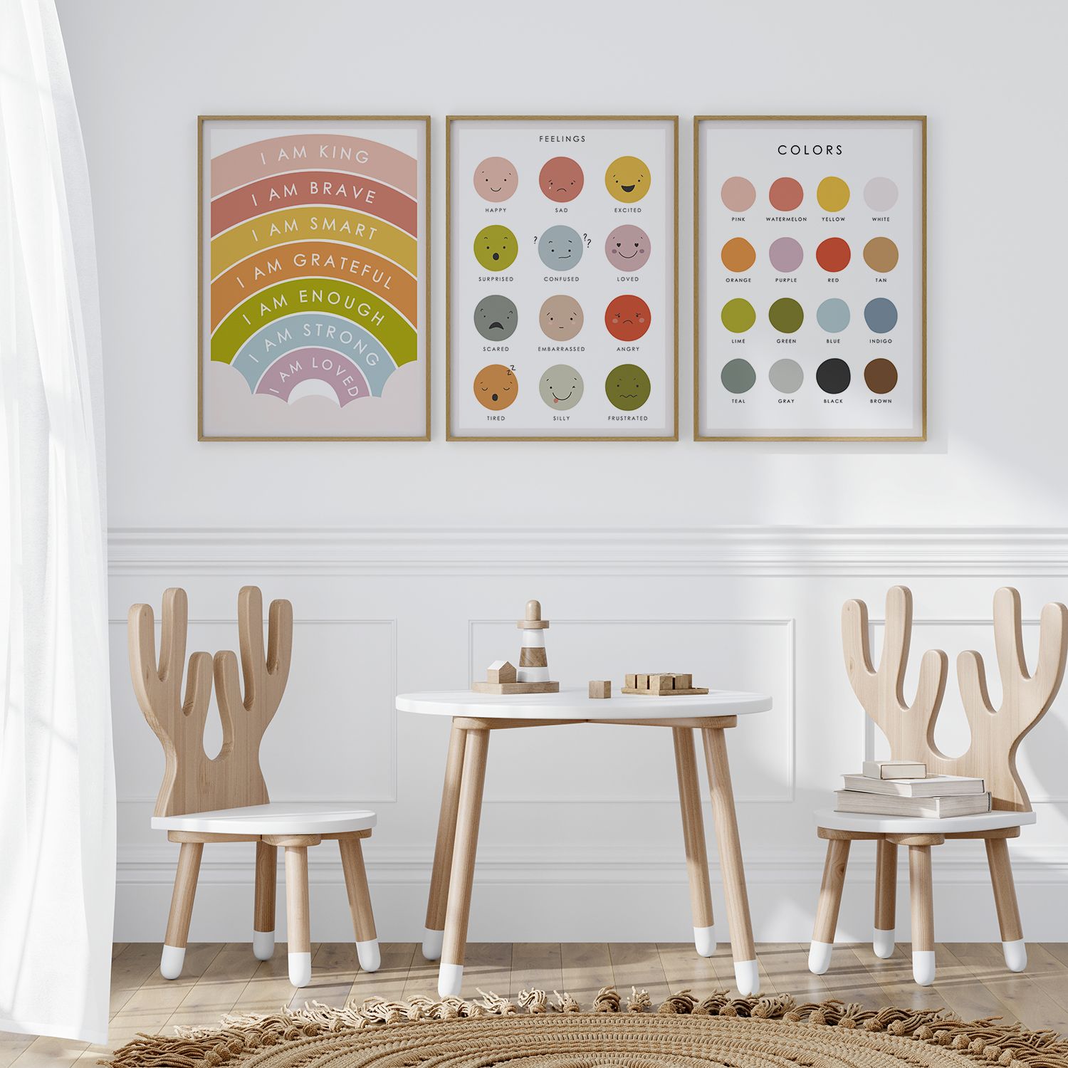 Poster - Känslor och Färger Set om 3