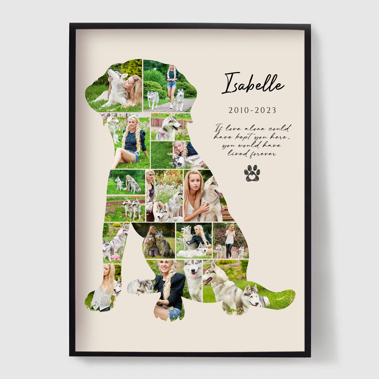 Personlig Poster - Minneskollage för Hund