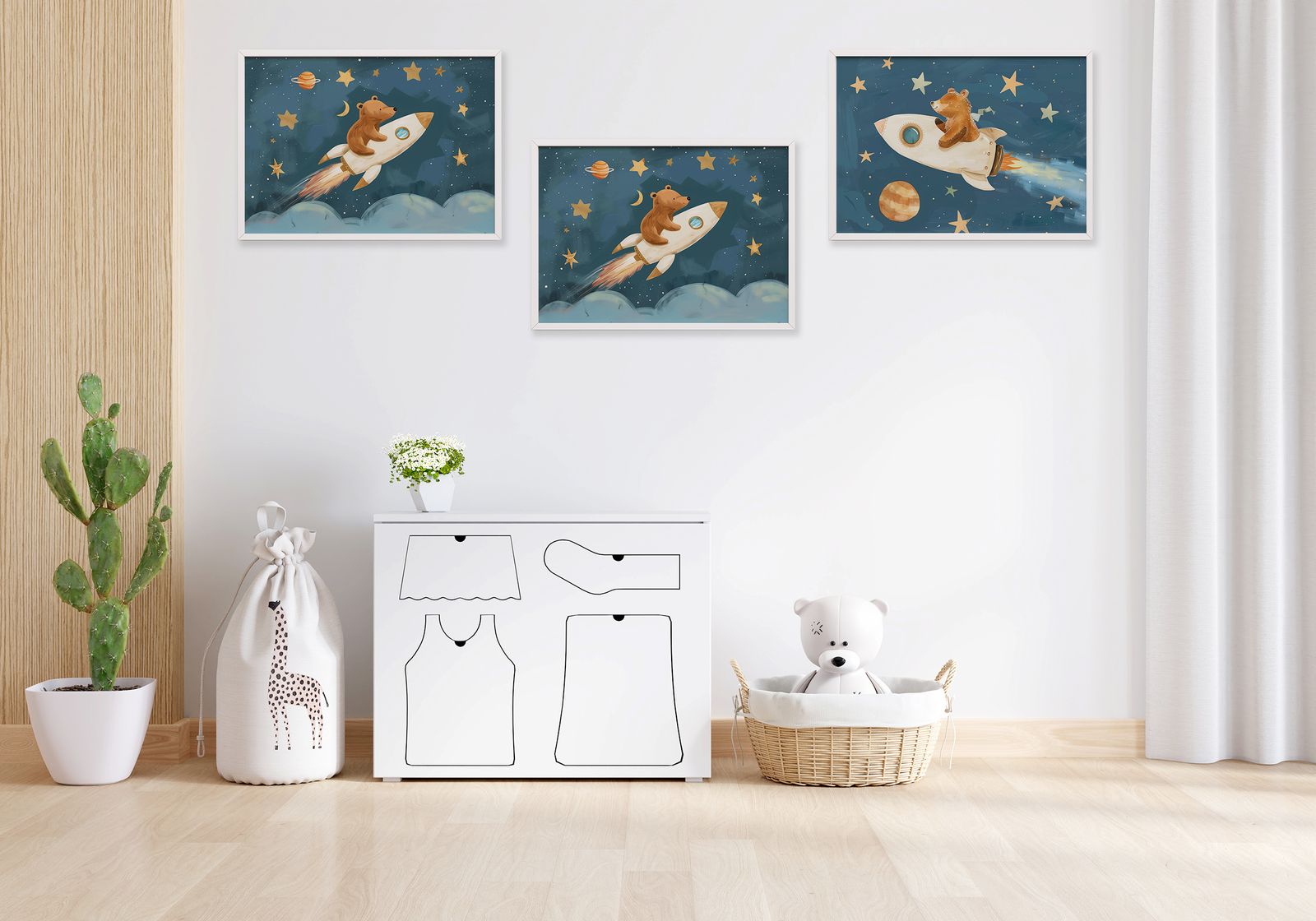 Poster - Björn i rymden / Set of 3