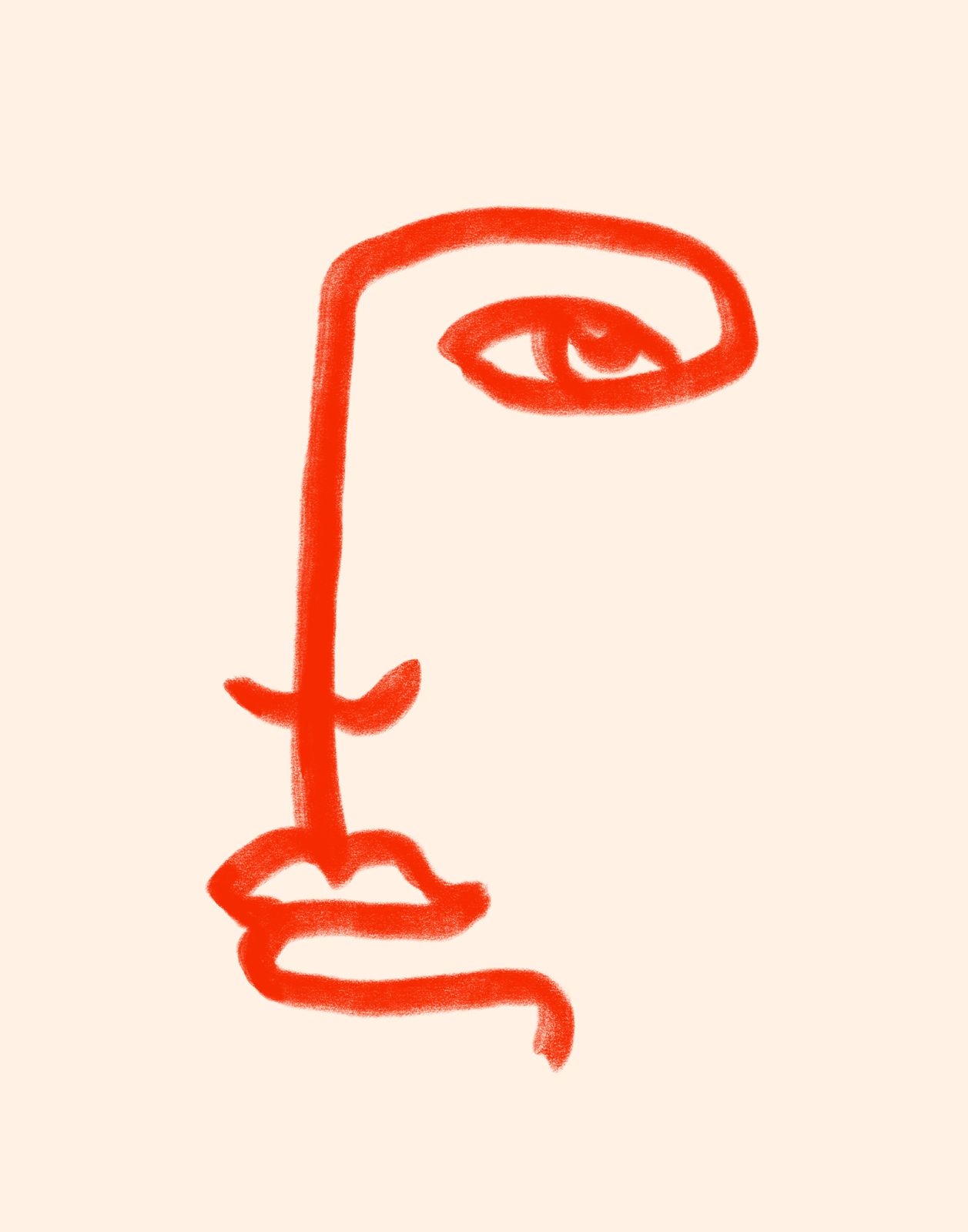 Poster - Abstrakt Ansikte