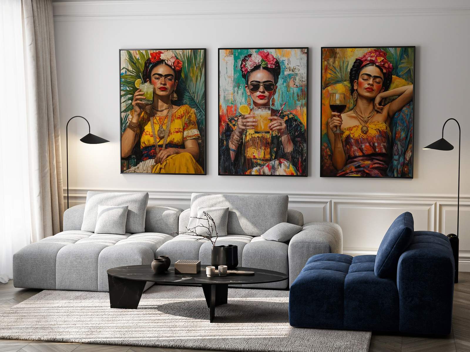 Poster - Frida Kahlo Konst Set av 3
