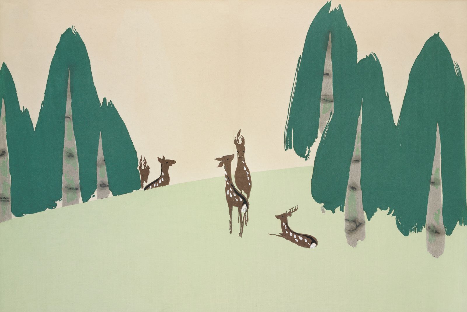 Poster - Hjort i skogen