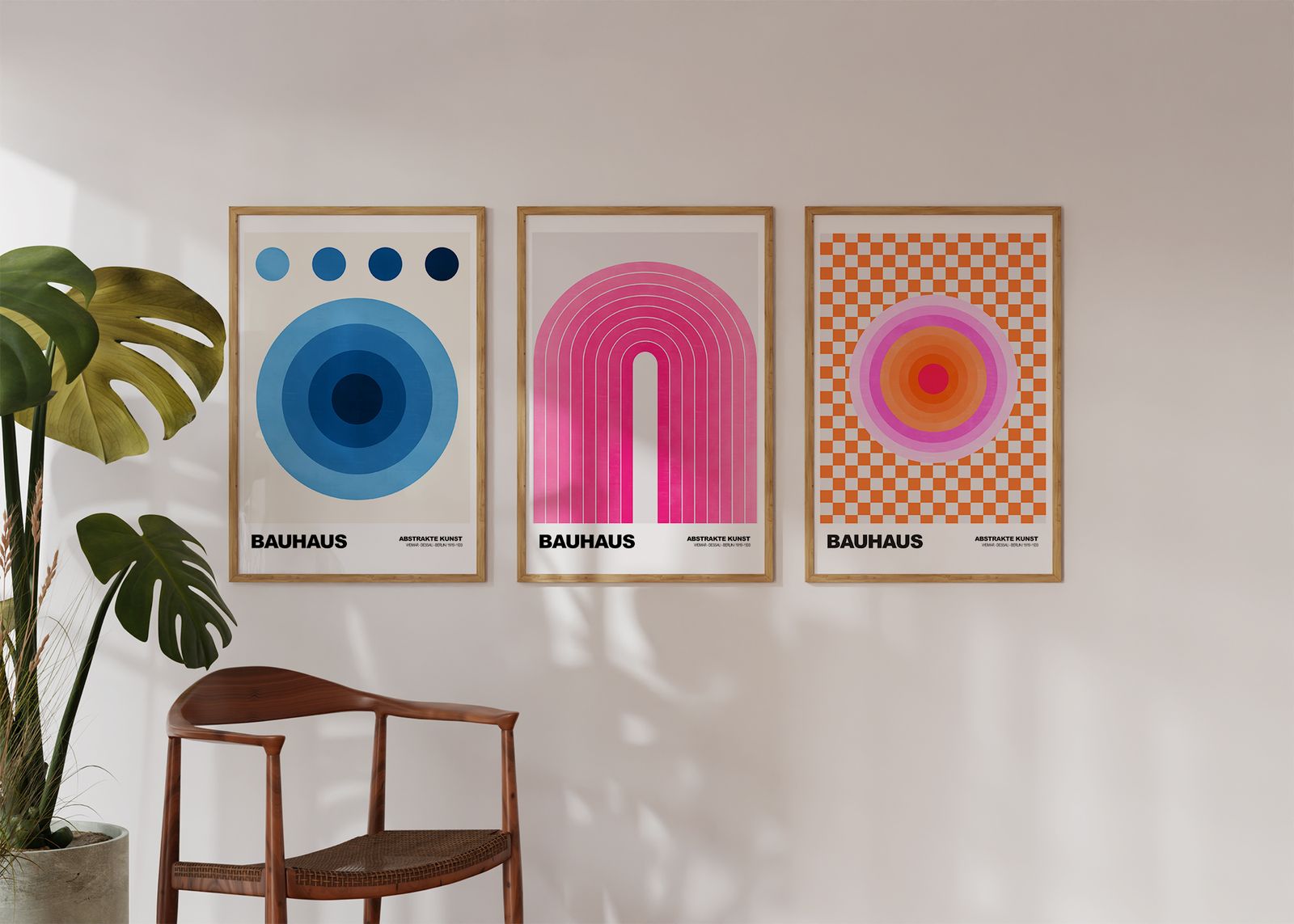Poster - Bauhaus Abstrakt Konst / Set av 3