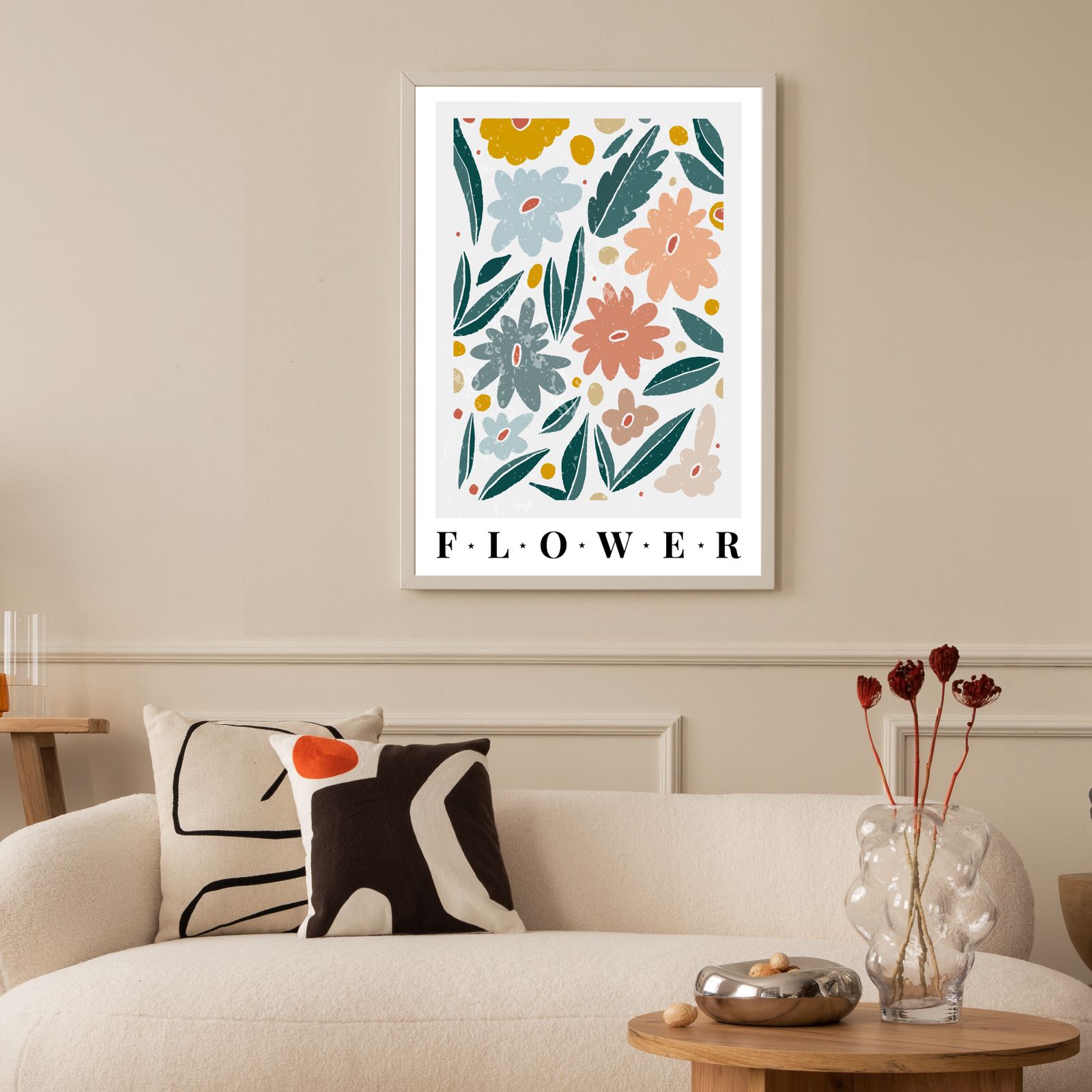 Färgglad Blomposter