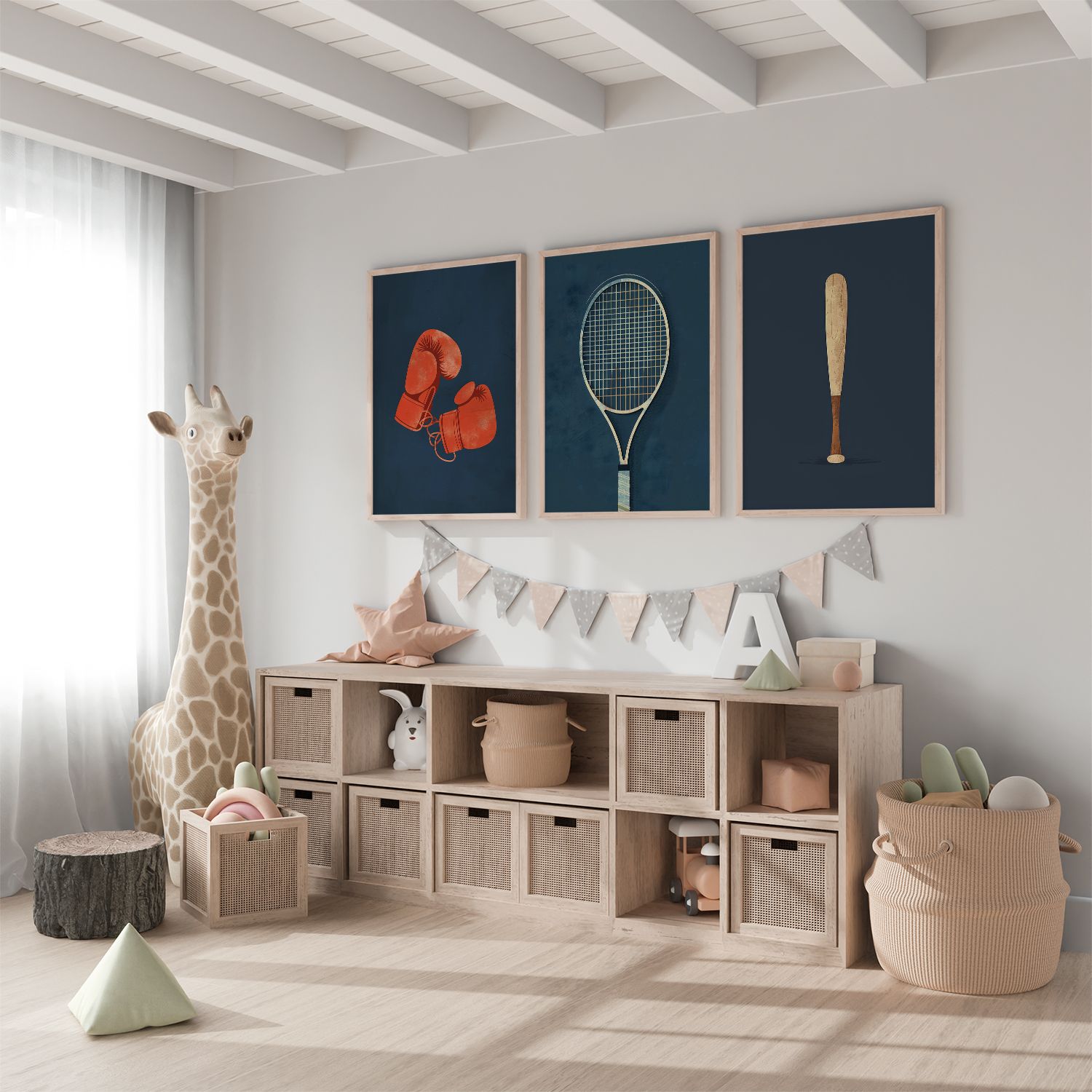 Poster - Sportutrustning / Set av 3