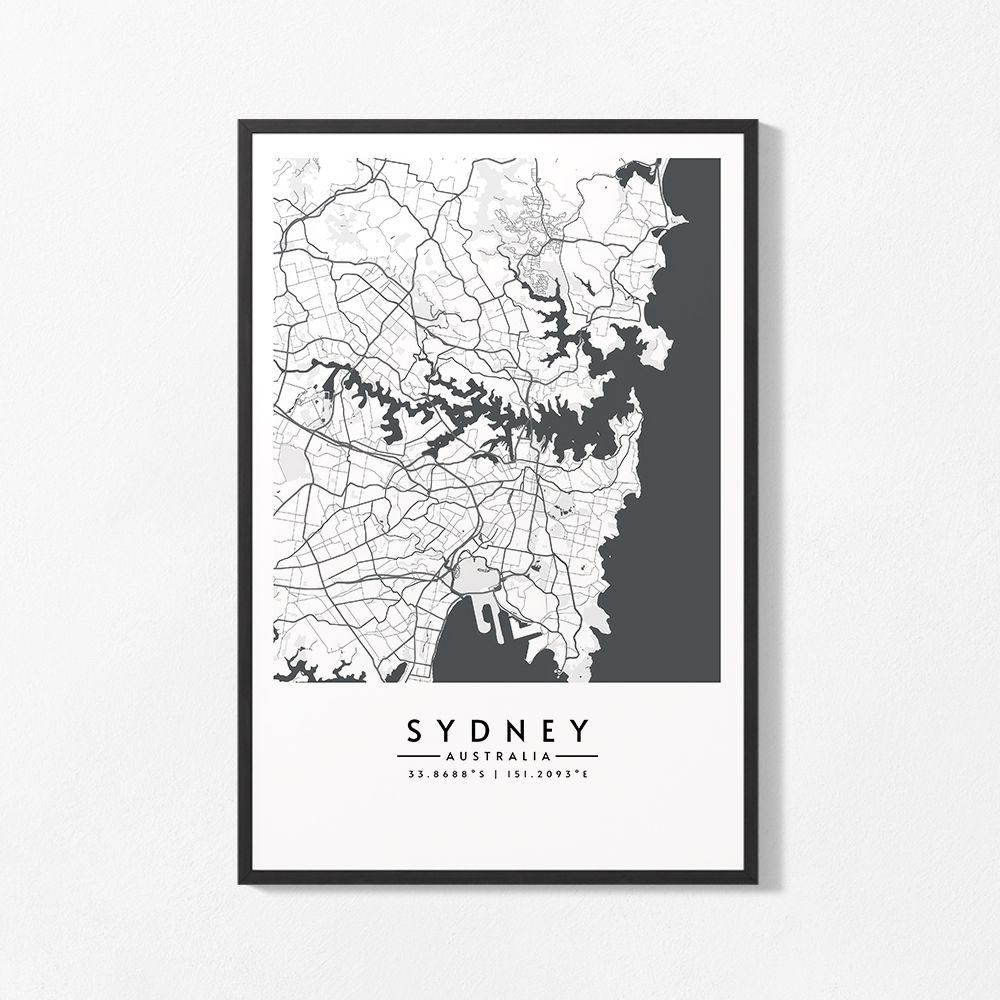 Poster - Karta över Sydney