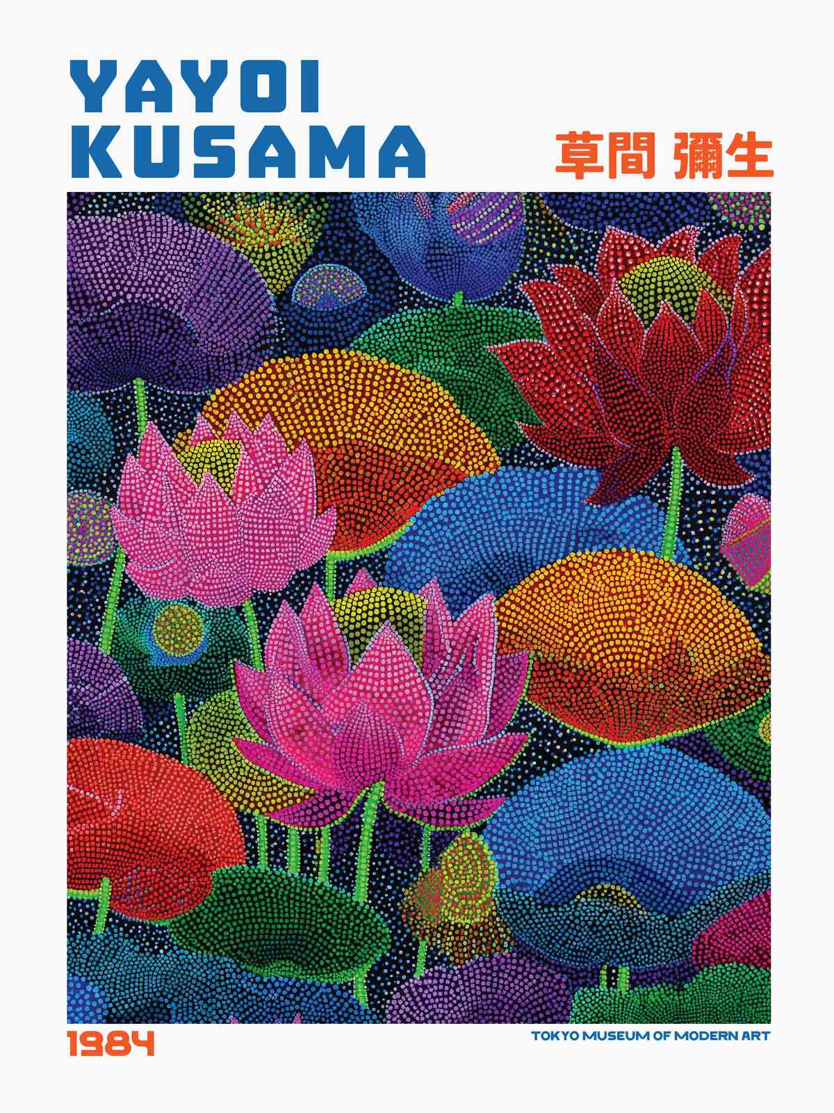 Poster - Yayoi Kusama Blomsterkonstverk