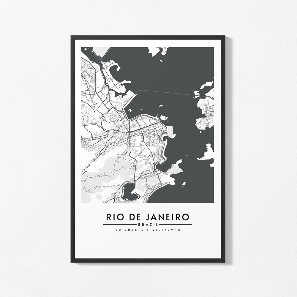 Poster - Rio de Janeiro Karta