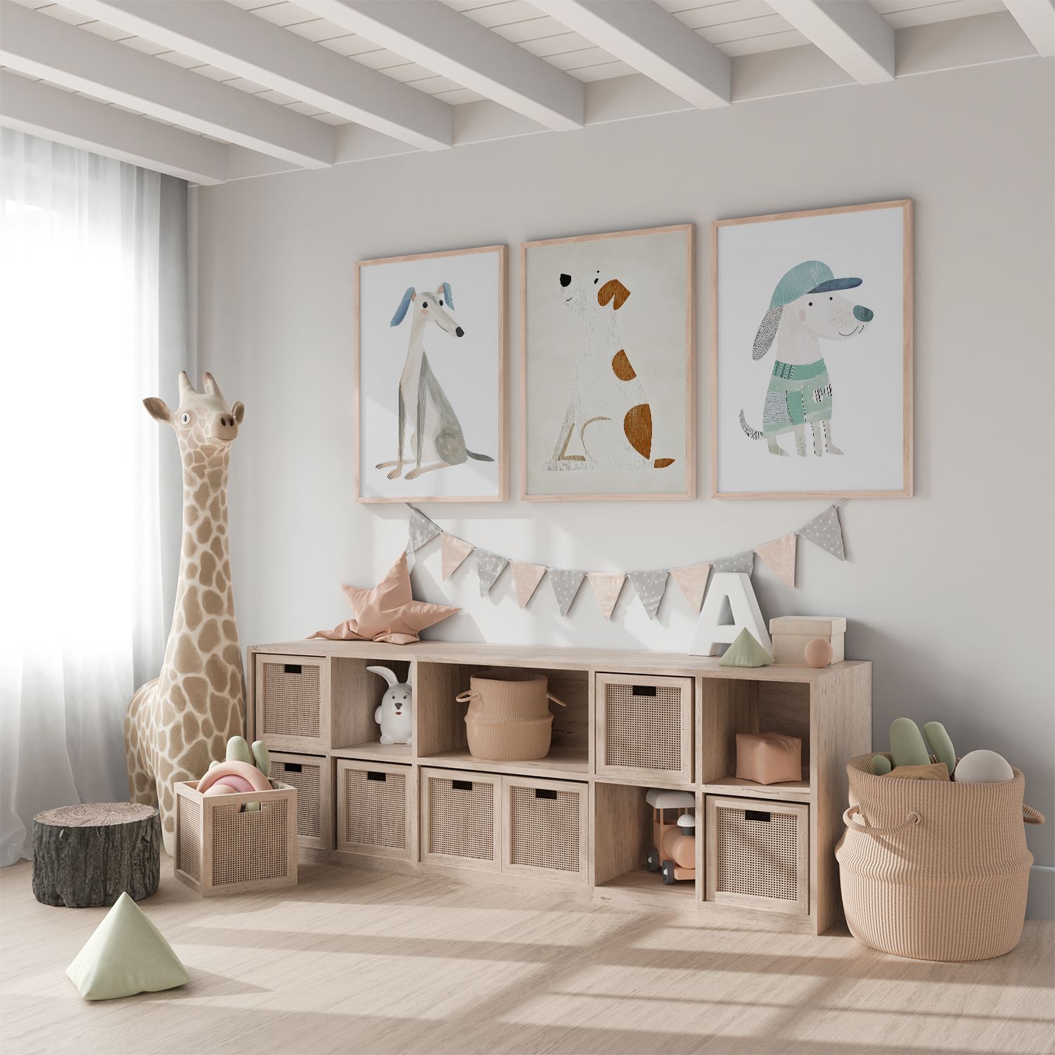 Poster - Hundillustrationer / Set om 3