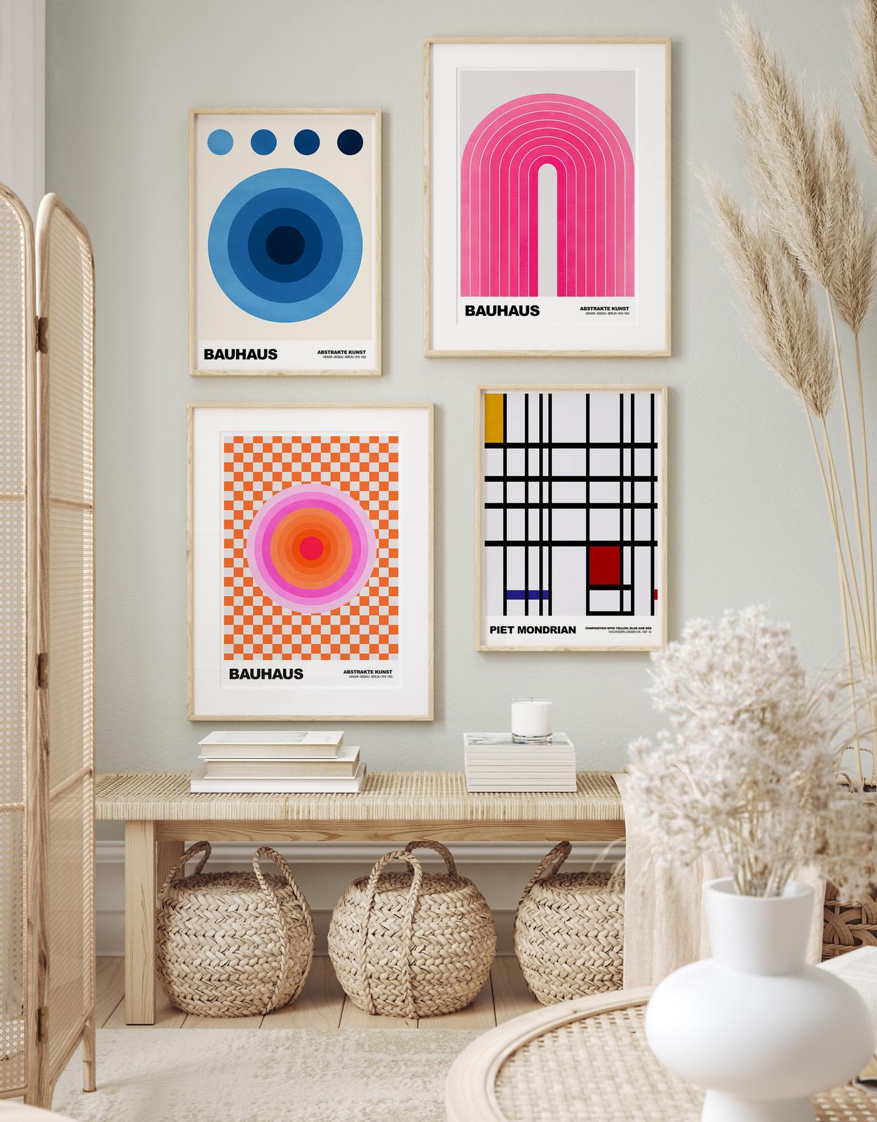 Poster - Bauhaus konstsamling / Set om 4