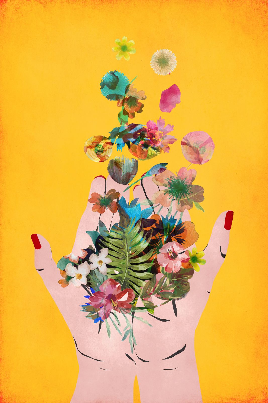 Poster - Levande Blomkomposition