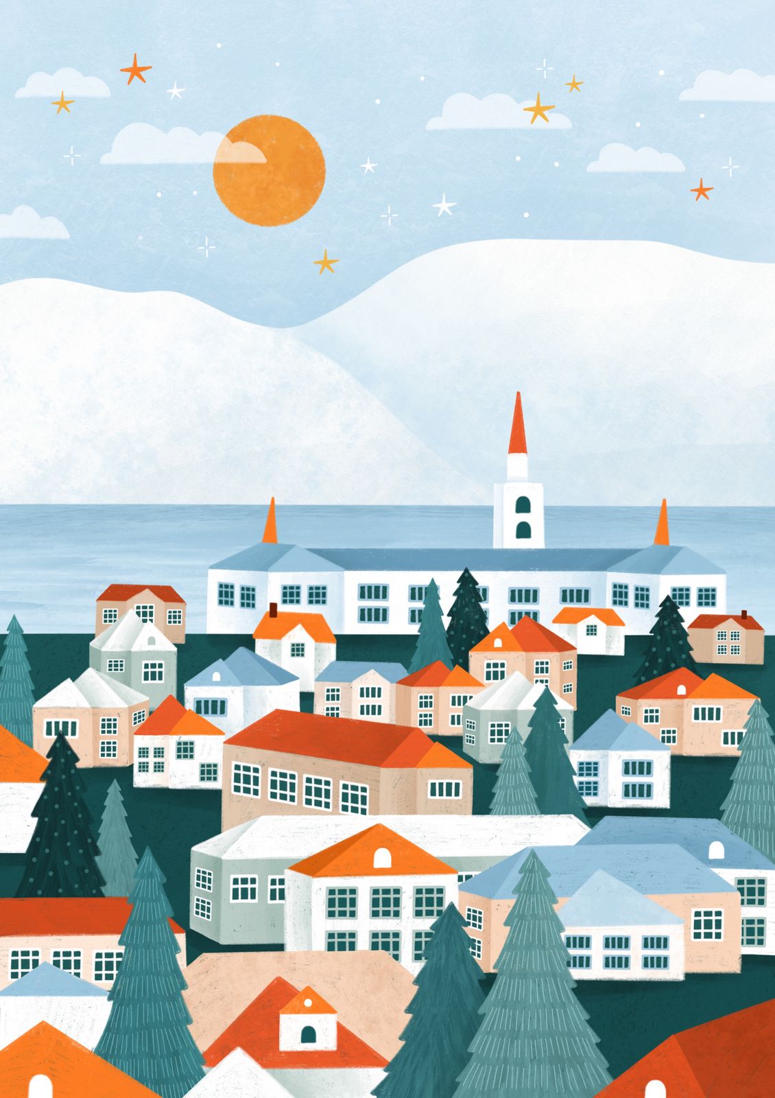 Poster - Pittoresk byscen