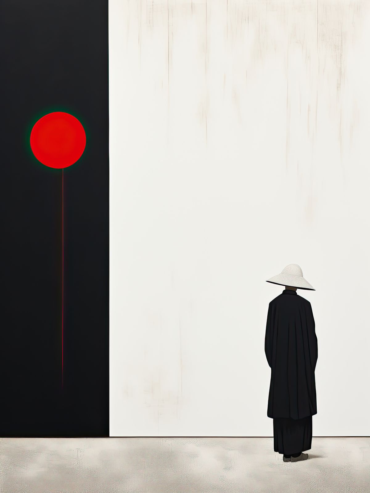 Poster - Minimalistisk Röd Sol
