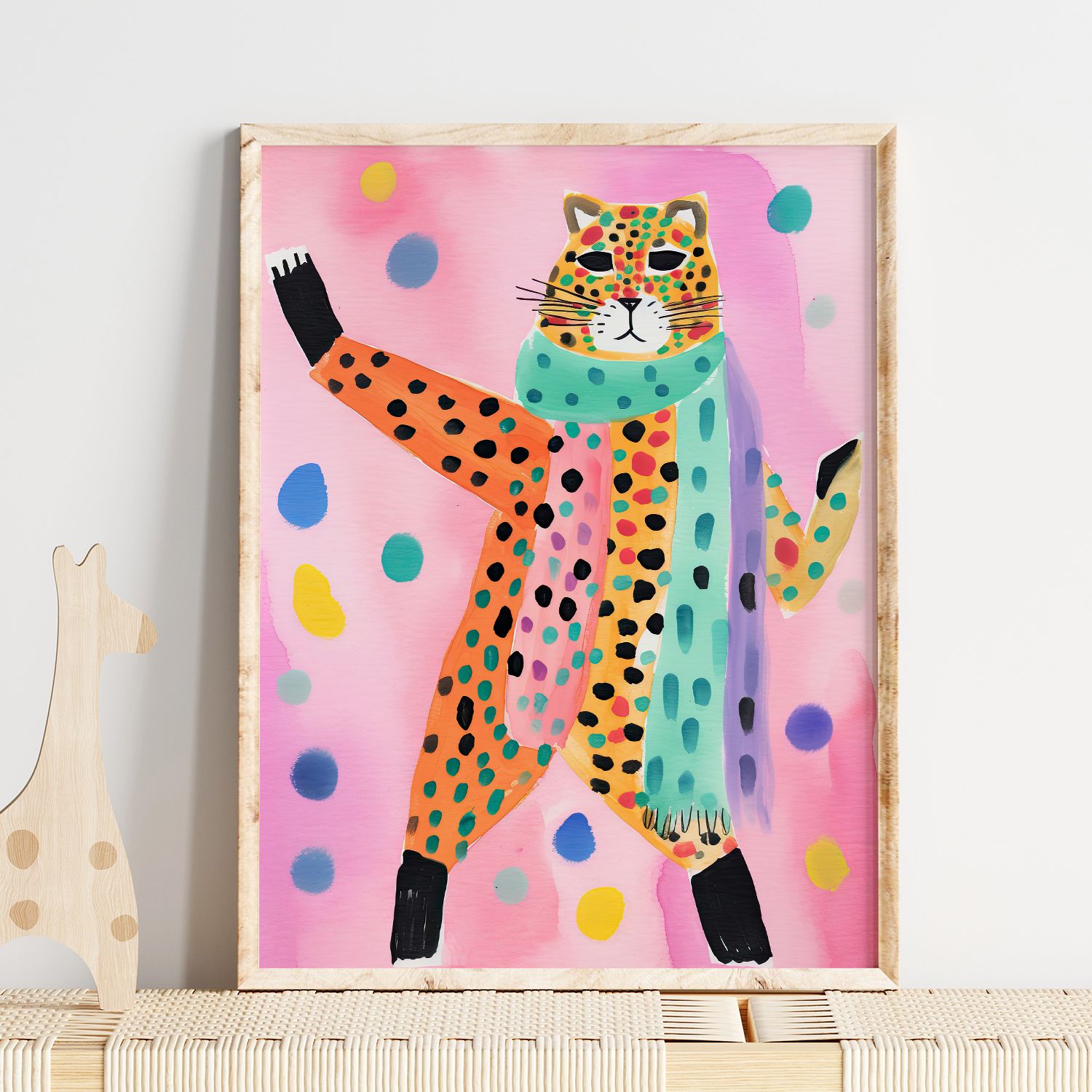 Poster - Lekfull Leopard