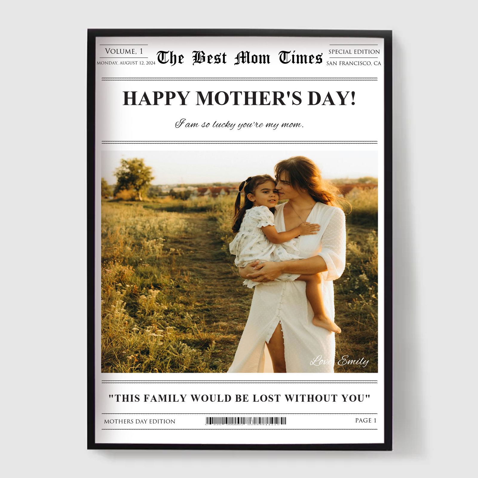 Poster - Mors dag tidning